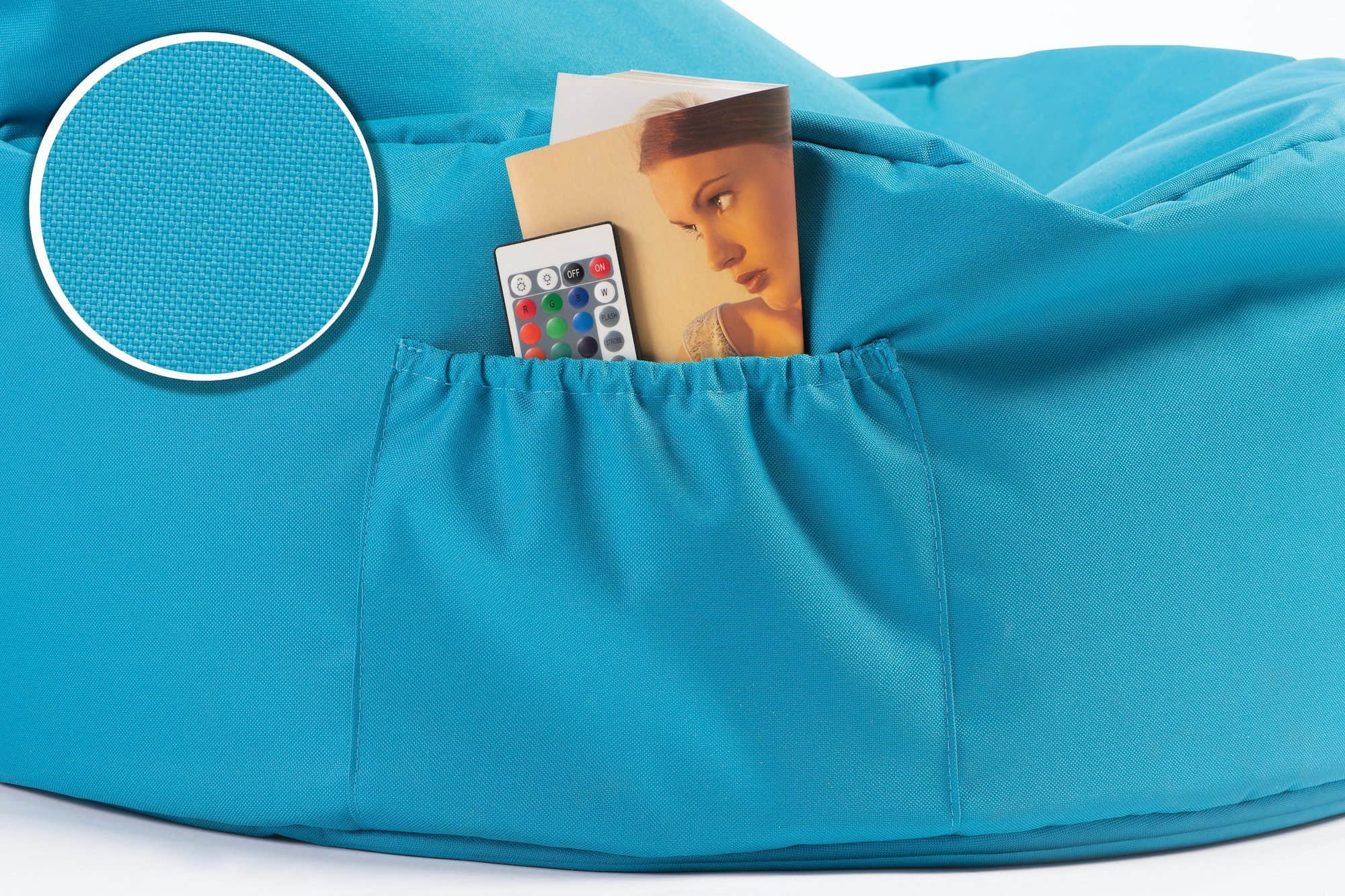 sunnypillow Sitzsack XXL – Premium Gaming Sitzsack mit Styropor-Füllung für Kinder & Erwachsene | Bequem & Stabil Blau Sessel sunnypillow