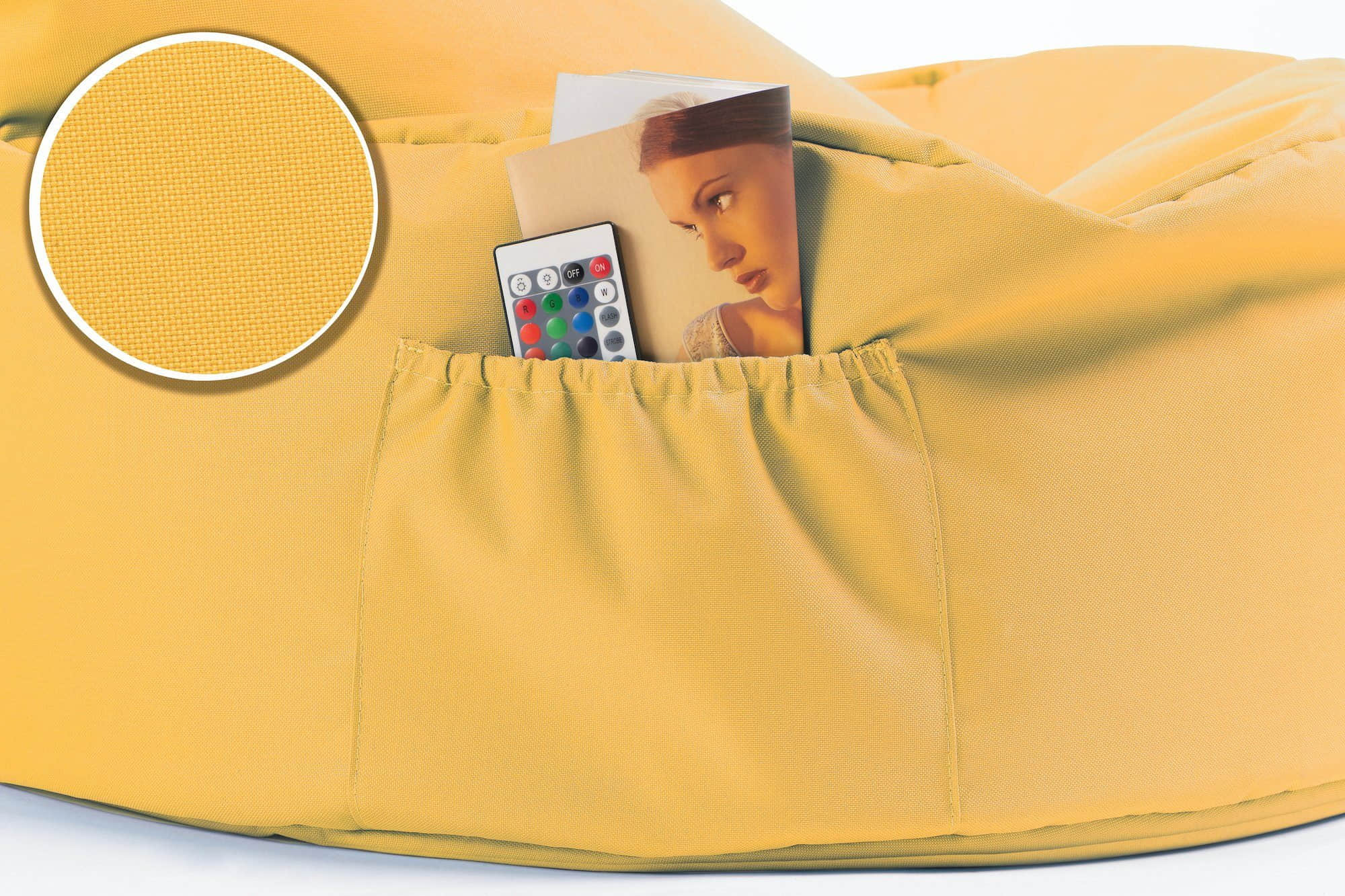 Sessel sunnypillow sunnypillow Sitzsack XXL – Premium Gaming Sitzsack mit Styropor-Füllung für Kinder & Erwachsene | Bequem & Stabil Gelb