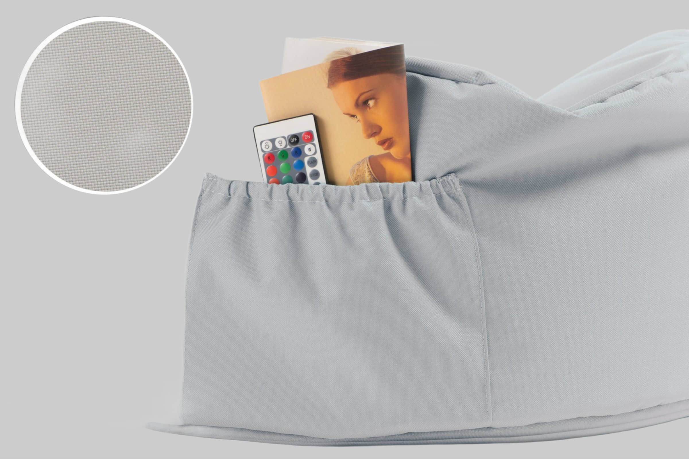 sunnypillow Sitzsack XXL – Premium Gaming Sitzsack mit Styropor-Füllung für Kinder & Erwachsene | Bequem & Stabil Grau Sessel sunnypillow
