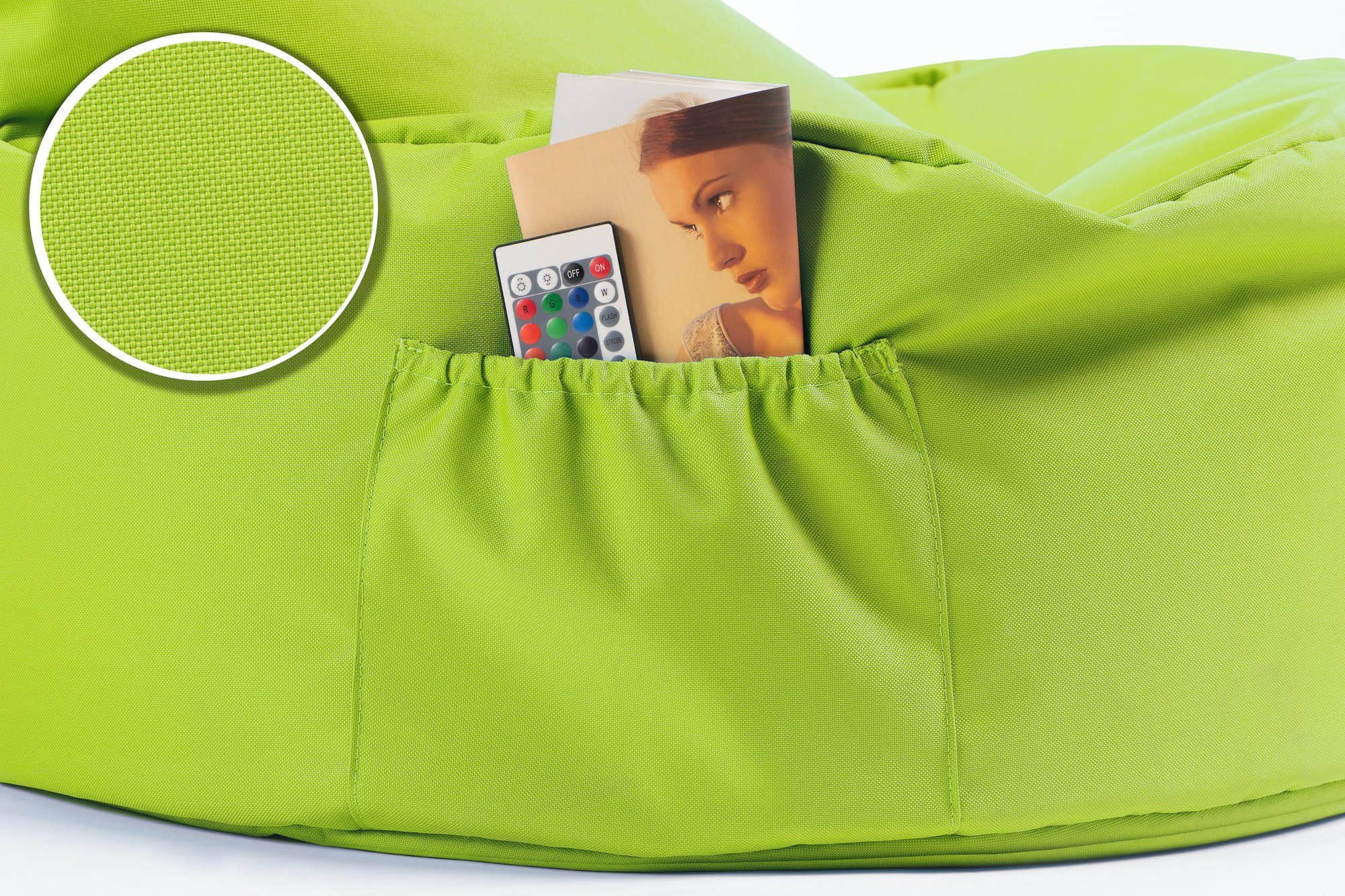 sunnypillow Sessel sunnypillow Sitzsack XXL – Premium Gaming Sitzsack mit Styropor-Füllung für Kinder & Erwachsene | Bequem & Stabil Grün