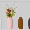 3D Vase Dekovase Stella M 22,5cm | Nachhaltige Blumenvase aus Bio-Kunststoff für Schnitt-/Trockenblumen | Wasserdichte Deko-Vase | Made in Germany Braun 3D Vase Dekoration