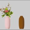 Dekoration 3D Vase 3D Vase 'Stella S' 16cm – Nachhaltige Blumenvase aus Bio-Kunststoff für Schnitt-/Trockenblumen | Wasserdicht & UV-beständig | Made in Germany Braun