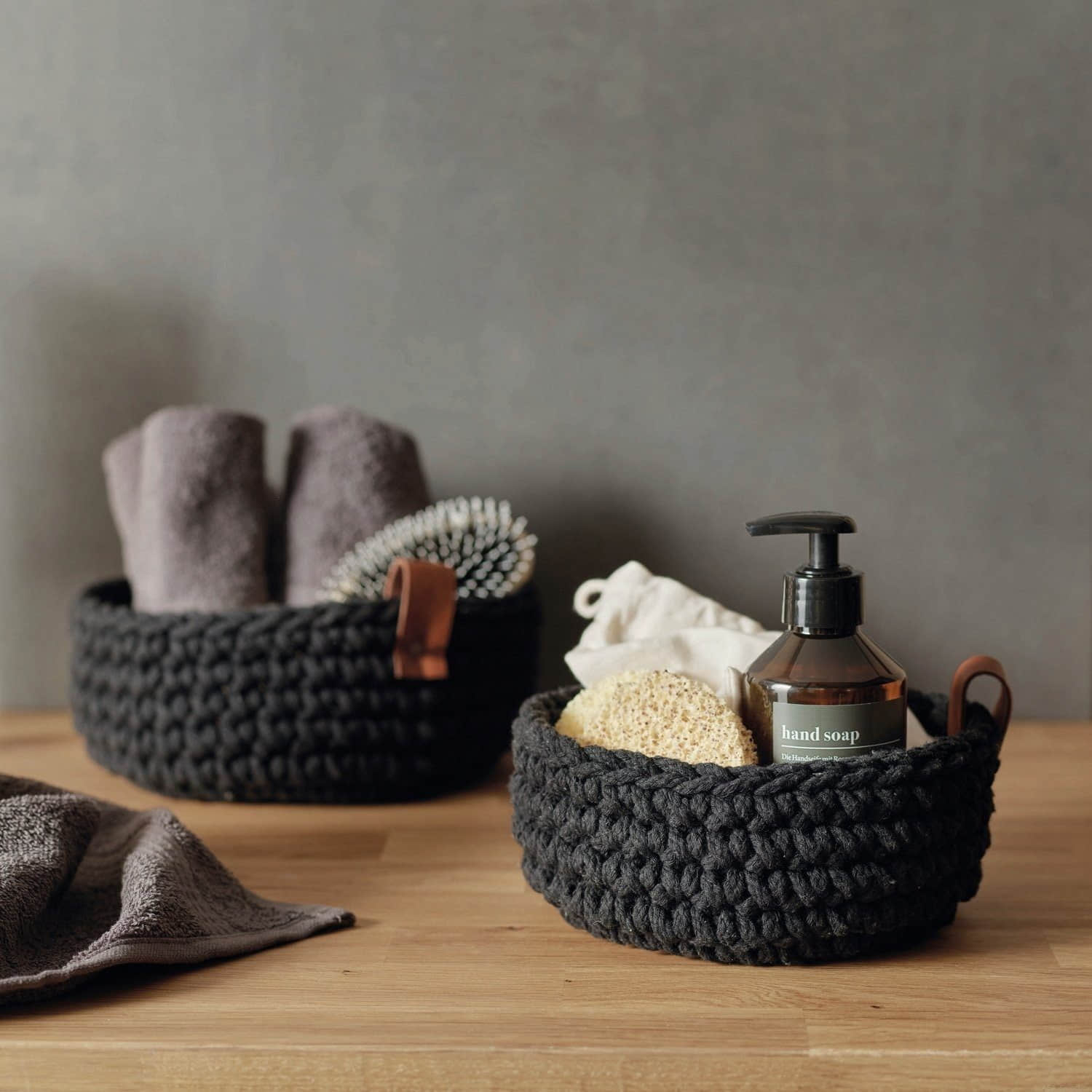 ASA SELECTION Koch- & Backzubehör ASA SELECTION COPPA SENCHA Aufbewahrungskorb | Baumwolle | Ø 17 cm | Beige/Ecru | Strickoptik | Küchen- & Wohnaccessoire kuro