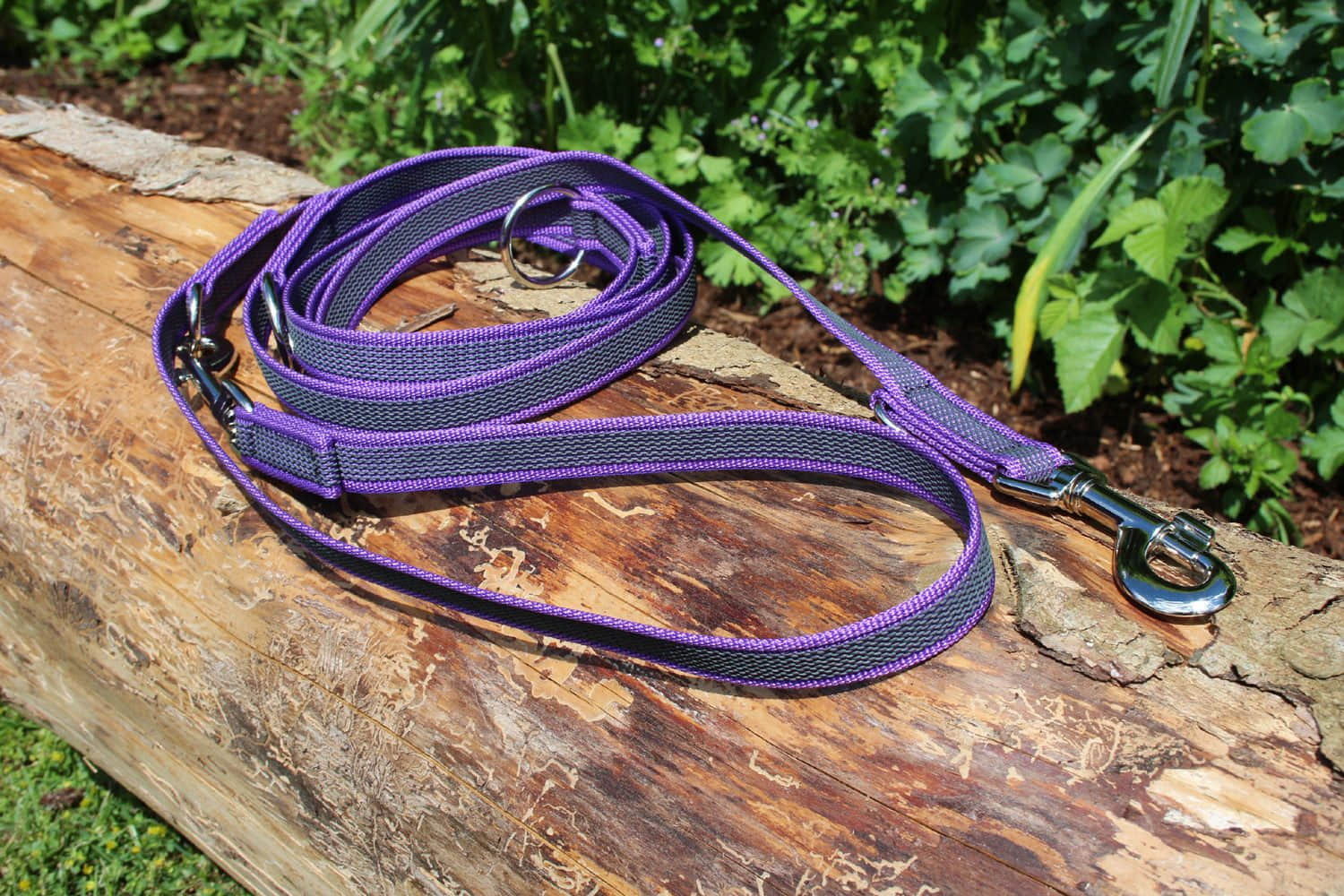 Activity4Dogs Premium Nylon-Hundeleine Anti-Slip | 2,8m 4-fach verstellbar | Für mittelgroße & große Hunde | Rutschfester Griff | Wasserdicht | Made in Germany lila Activity4Dogs Tierbedarf