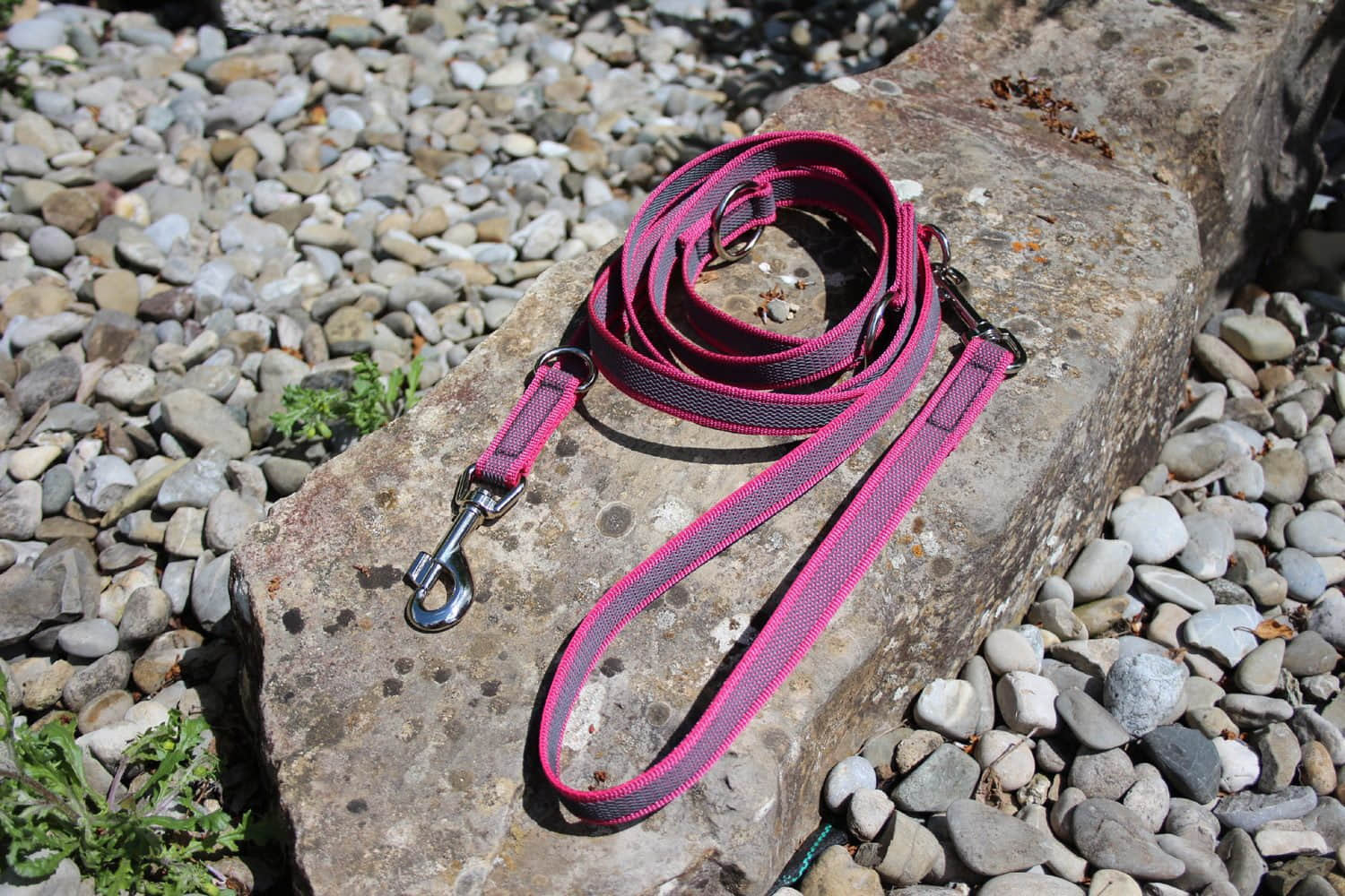 Tierbedarf Activity4Dogs Activity4Dogs Premium Nylon-Hundeleine Anti-Slip | 2,8m 4-fach verstellbar | Für mittelgroße & große Hunde | Rutschfester Griff | Wasserdicht | Made in Germany pink