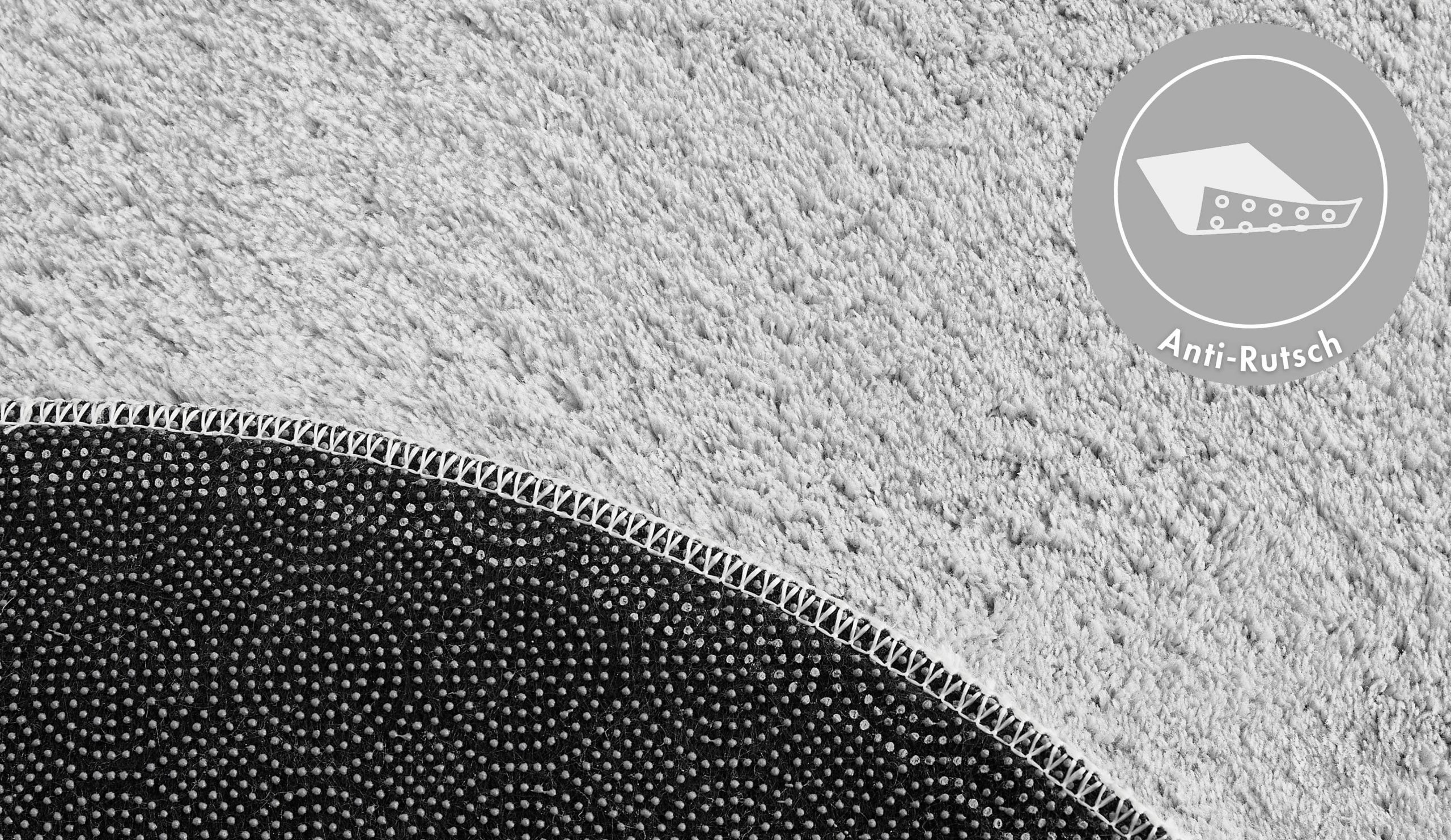 Andiamo Badematten Andiamo Badematte 'Arezzo' – 16 mm hoch, rutschhemmend & fußbodenheizungsgeeignet | Premium Polyester | Waschbar bei 30°C | Uni-Farben | Auch als 2er-Set grau