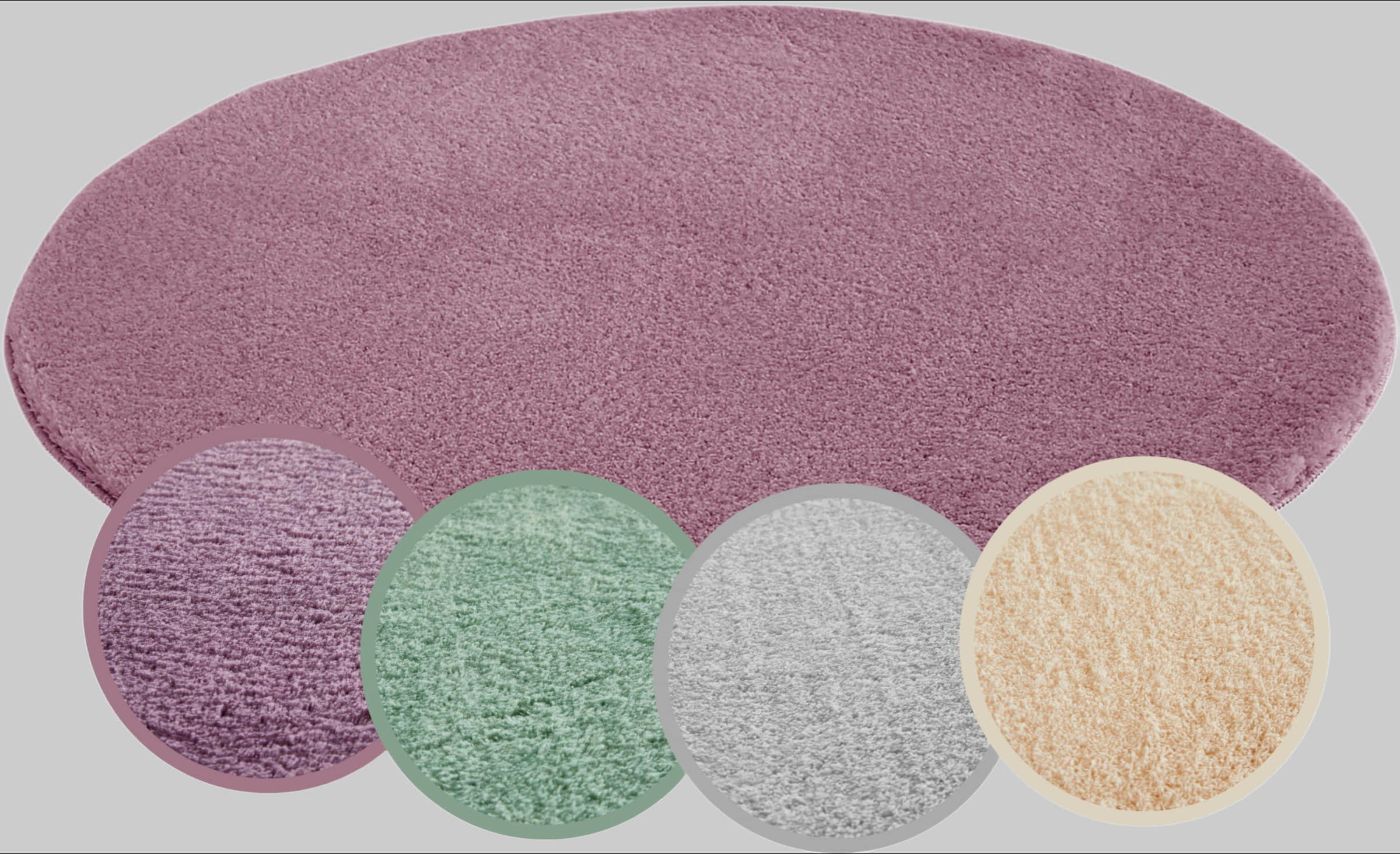 Andiamo Badematte 'Arezzo' – 16 mm hoch, rutschhemmend & fußbodenheizungsgeeignet | Premium Polyester | Waschbar bei 30°C | Uni-Farben | Auch als 2er-Set lavendel Andiamo Badematten