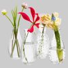 Annastore Dekoration Annastore Vintage Glass Vases Set - 12 Small Decorative Flower Vases (12cm) with Shabby-Chic Patterns - Perfect for Weddings, Restaurants & Home Decor