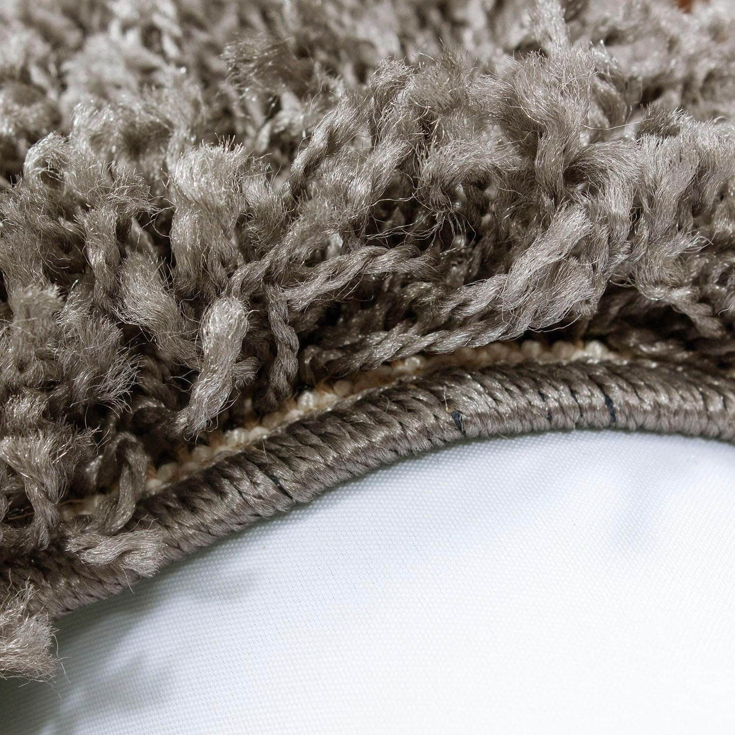 Ayyildiz Teppiche Teppiche Ayyildiz Hochflor-Teppich »Life Shaggy 1500« rund - 30 mm Florhöhe - schmutzabweisend - große Farbauswahl - ideal für Wohnzimmer & Schlafzimmer taupe