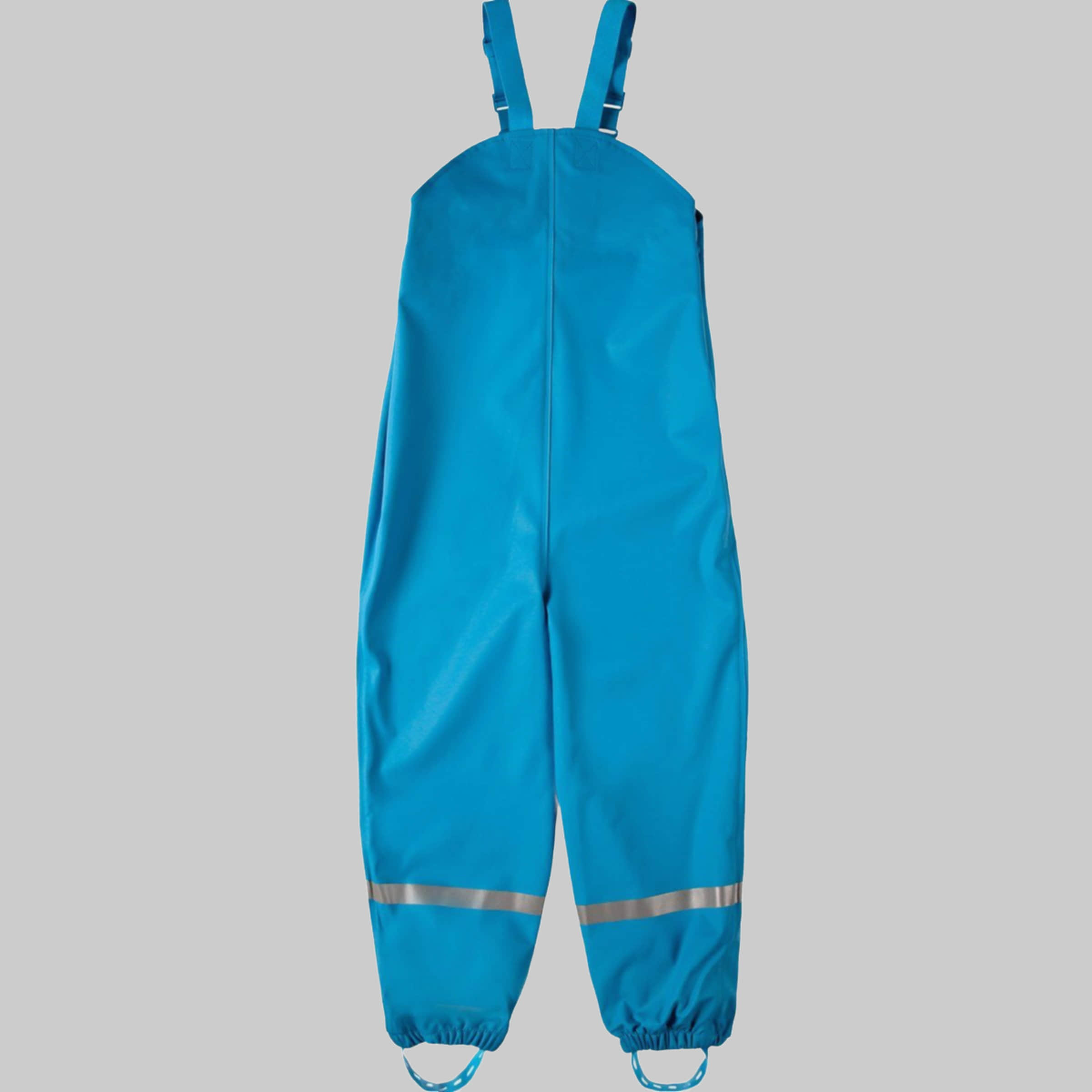 BMS Arbeitsschutzkleidung ★BMS★ Premium Matschlatzhose für Kinder - 100% wasserdicht mit verstellbaren Trägern | Ökotex-100 zertifiziert | Ideal für Waldkindergarten & Outdoor-Aktivitäten hellblau