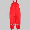 Arbeitsschutzkleidung BMS ★BMS★ Premium Matschlatzhose für Kinder - 100% wasserdicht mit verstellbaren Trägern | Ökotex-100 zertifiziert | Ideal für Waldkindergarten & Outdoor-Aktivitäten rot