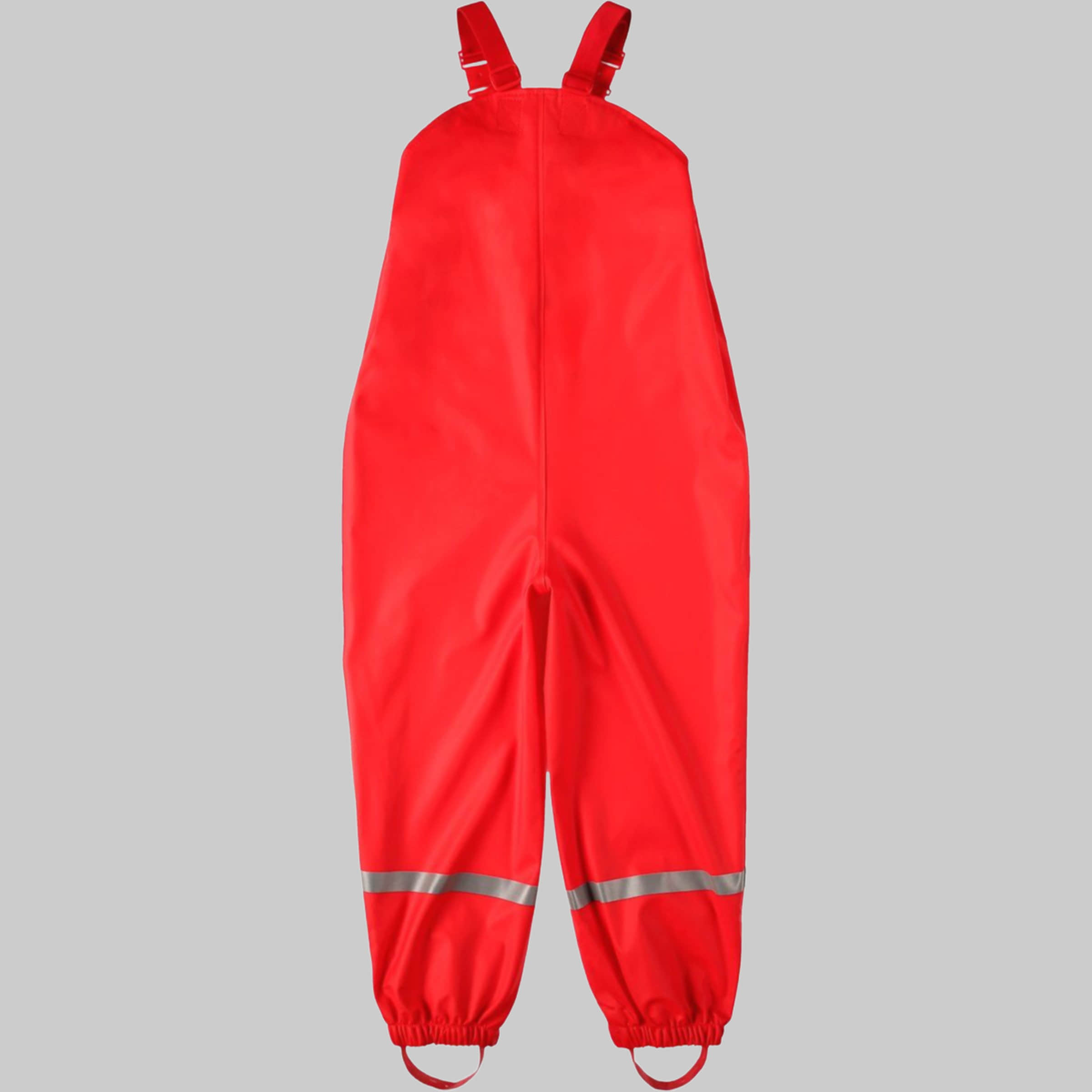 Arbeitsschutzkleidung BMS ★BMS★ Premium Matschlatzhose für Kinder - 100% wasserdicht mit verstellbaren Trägern | Ökotex-100 zertifiziert | Ideal für Waldkindergarten & Outdoor-Aktivitäten rot