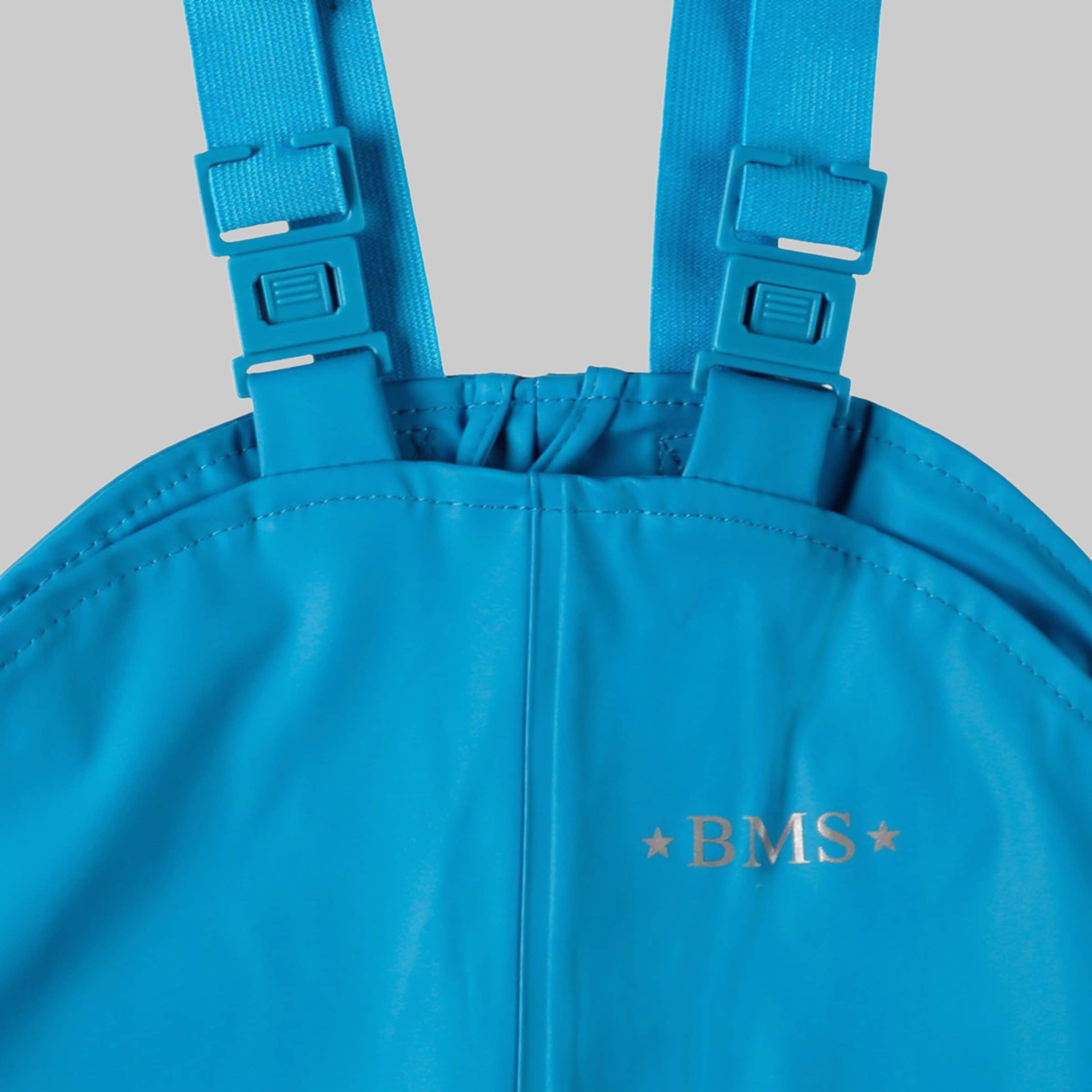BMS Arbeitsschutzkleidung ★BMS★ Premium Matschlatzhose für Kinder - 100% wasserdicht mit verstellbaren Trägern | Ökotex-100 zertifiziert | Ideal für Waldkindergarten & Outdoor-Aktivitäten hellblau