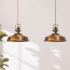 Bamyum Asletl Vintage Pendelleuchte – 2-flammige Metall-Hängelampe E27 Ø41cm | Industrielles Design für Küche & Wohnzimmer | Dimmbar mit 120cm Kabel Kupfer Bamyum Lampen