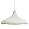 Bamyum Champion Scandinavian Hanging Lamp - 35 cm Wood & Metal Pendant Light with Gold Interior, Dimmable E27 Socket for Dining Table & Living Room Bamyum Lampen