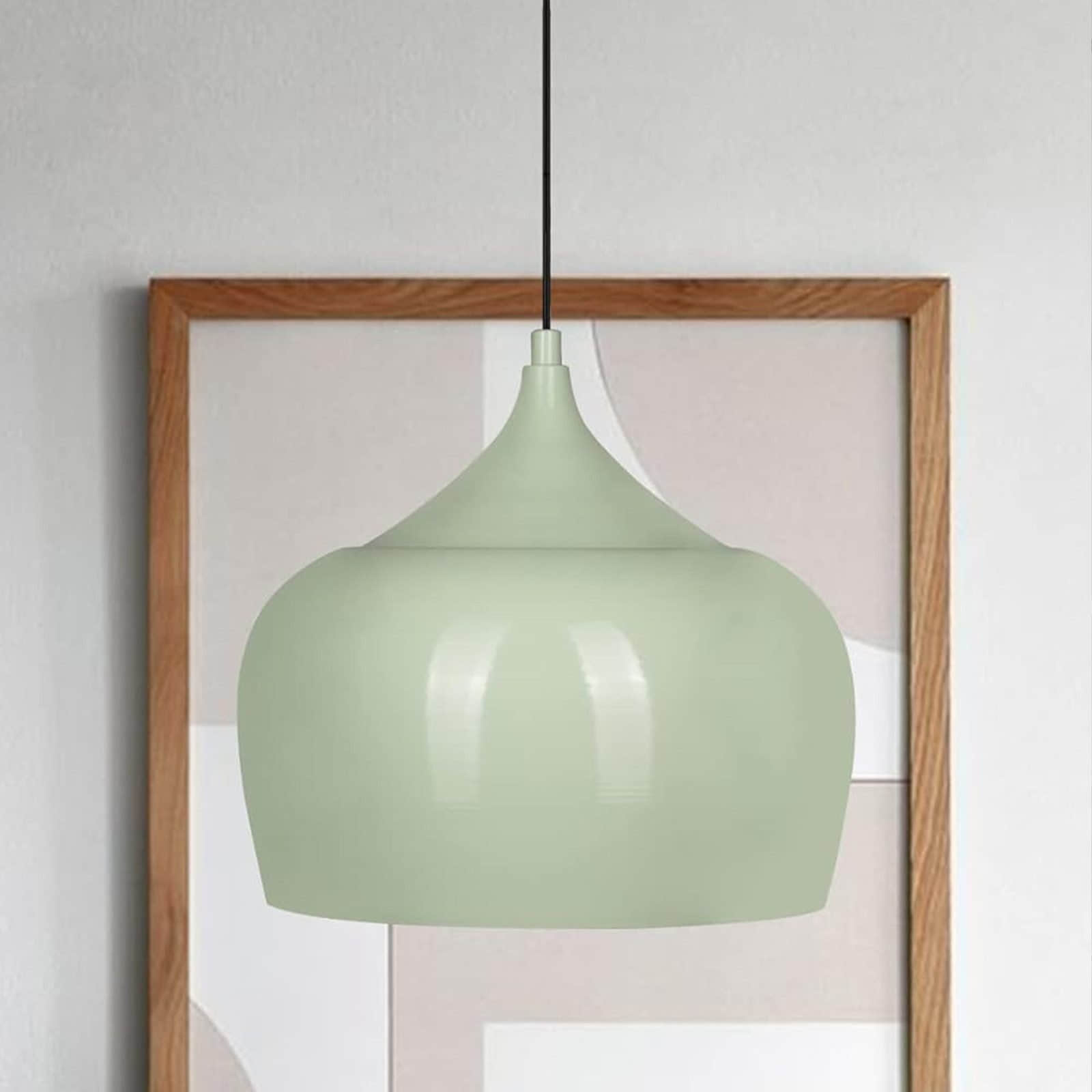 Lampen Bamyum Bamyum Orema Industrial Vintage Metall Hängelampe – Pendelleuchte Ø30 cm, E27, dimmbar | Wohnzimmer, Küche, Büro Minzgrün