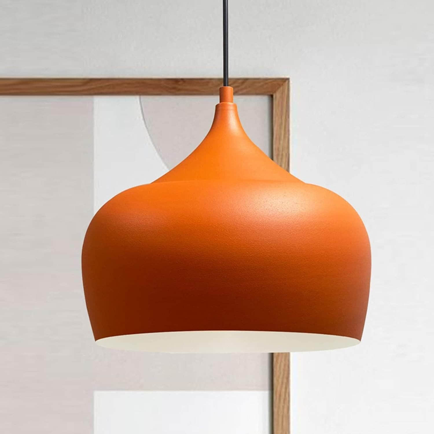 Bamyum Lampen Bamyum Orema Industrial Vintage Metall Hängelampe – Pendelleuchte Ø30 cm, E27, dimmbar | Wohnzimmer, Küche, Büro Orange