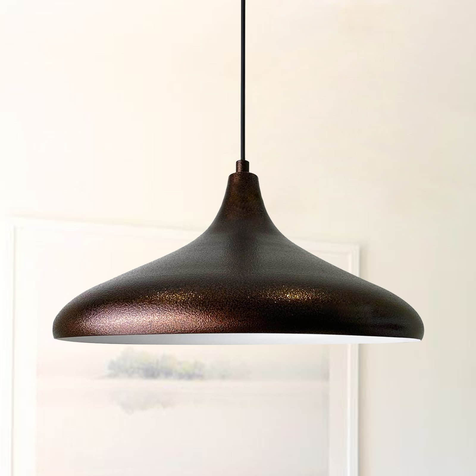 Bamyum Pendelleuchte 35 cm – Moderne Metall-Lampe mit E27 Fassung für Wohnzimmer, Küche & mehr | Dimmbar & hochwertig verarbeitet Antikes Ku Bamyum Lampen