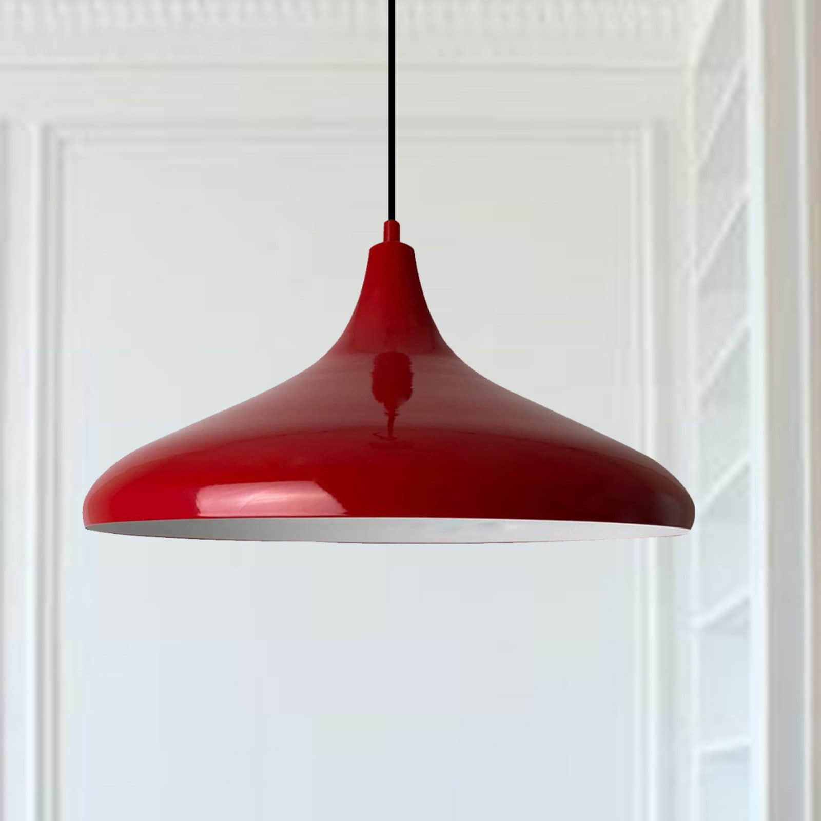 Bamyum Bamyum Pendelleuchte 35 cm – Moderne Metall-Lampe mit E27 Fassung für Wohnzimmer, Küche & mehr | Dimmbar & hochwertig verarbeitet Rot Lampen