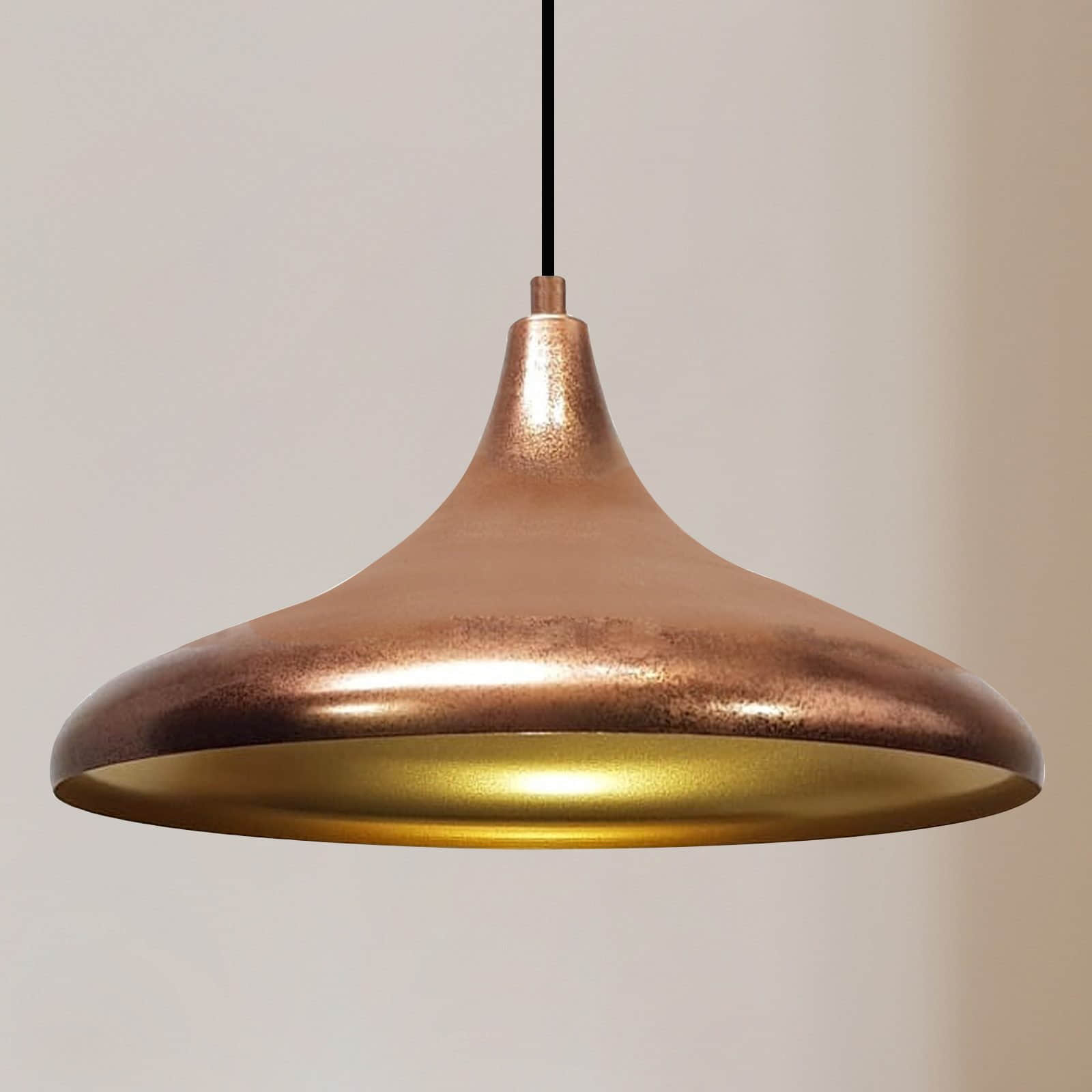 Bamyum Lampen Bamyum Pendelleuchte 35 cm – Moderne Metall-Lampe mit E27 Fassung für Wohnzimmer, Küche & mehr | Dimmbar & hochwertig verarbeitet Kupfer