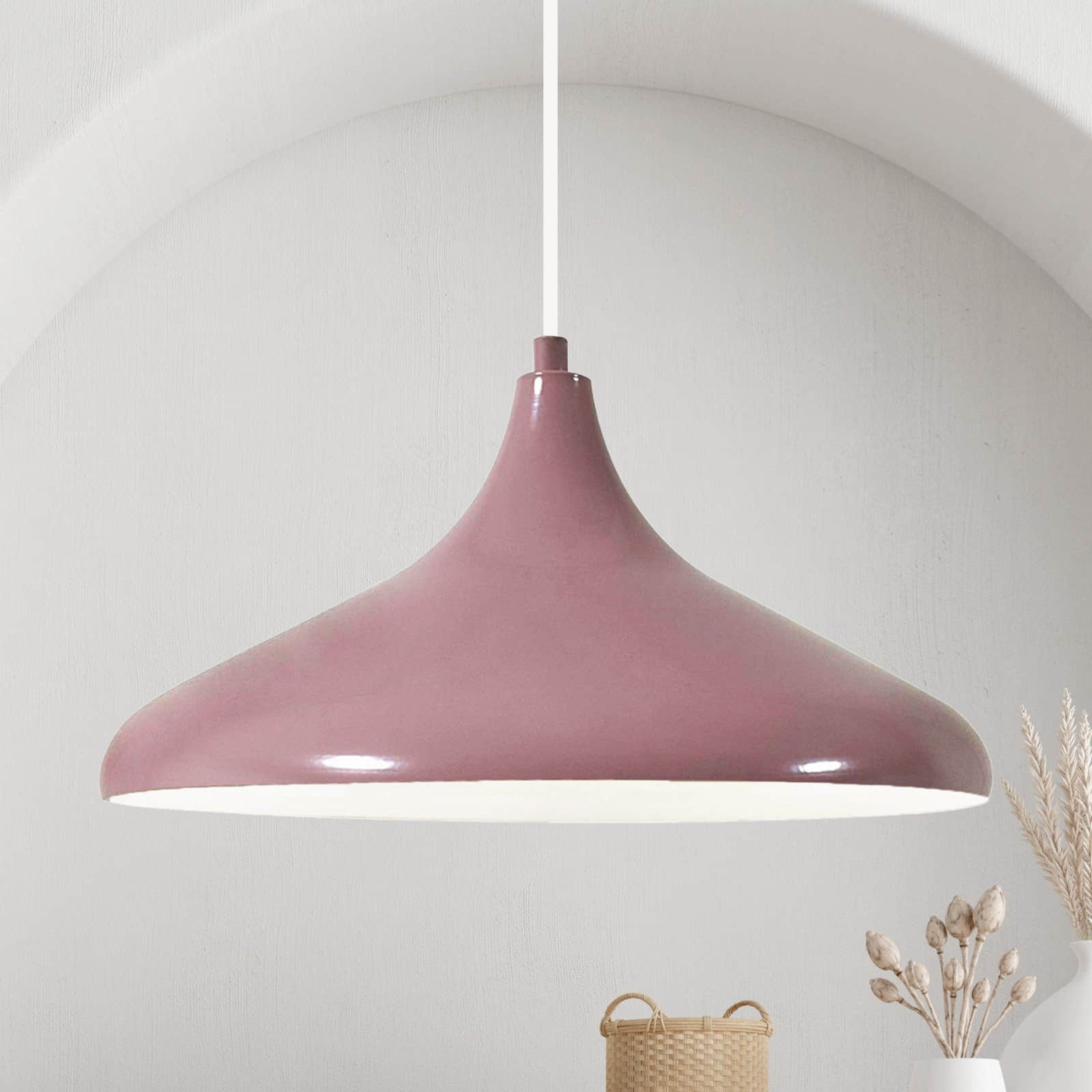 Lampen Bamyum Bamyum Pendelleuchte 35 cm – Moderne Metall-Lampe mit E27 Fassung für Wohnzimmer, Küche & mehr | Dimmbar & hochwertig verarbeitet Lila