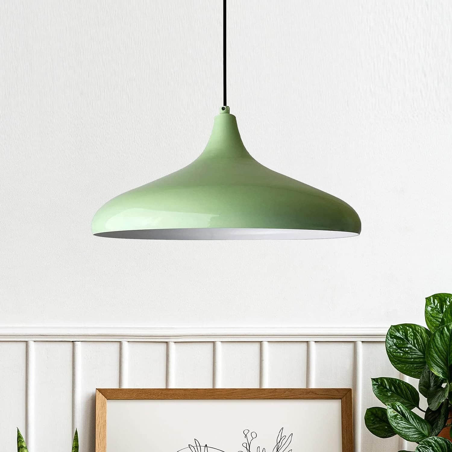 Bamyum Pendelleuchte 35 cm – Moderne Metall-Lampe mit E27 Fassung für Wohnzimmer, Küche & mehr | Dimmbar & hochwertig verarbeitet Minzgrün Bamyum Lampen