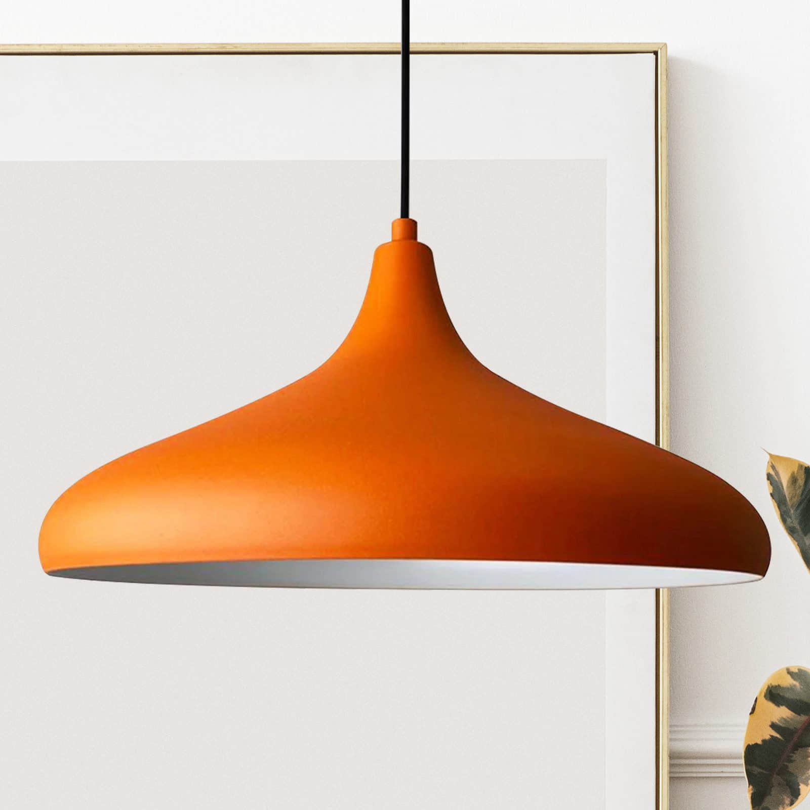 Bamyum Lampen Bamyum Pendelleuchte 35 cm – Moderne Metall-Lampe mit E27 Fassung für Wohnzimmer, Küche & mehr | Dimmbar & hochwertig verarbeitet Orange