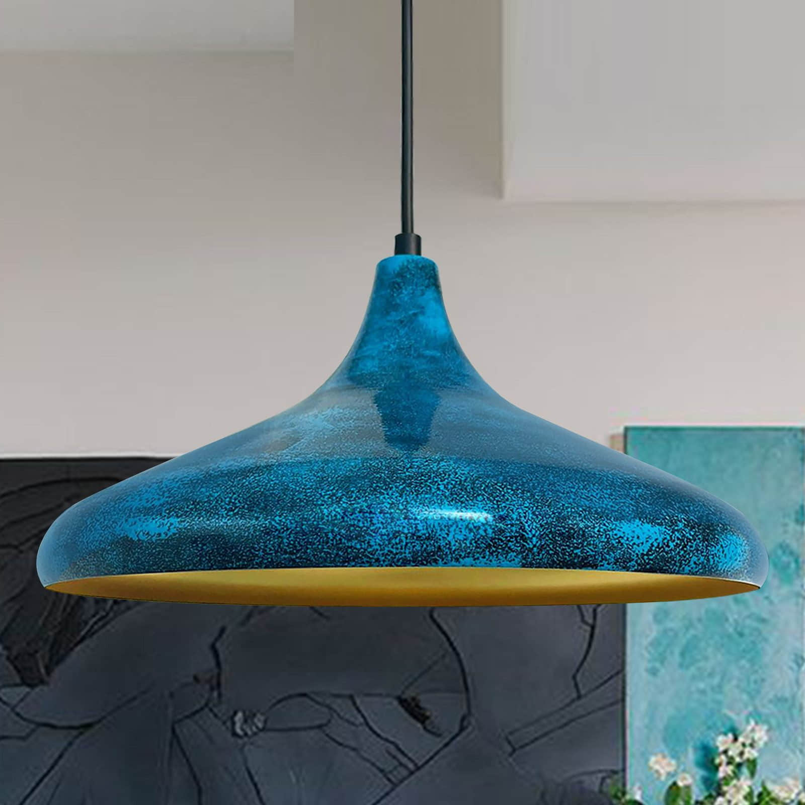 Bamyum Pendelleuchte 35 cm – Moderne Metall-Lampe mit E27 Fassung für Wohnzimmer, Küche & mehr | Dimmbar & hochwertig verarbeitet Ozean Bamyum Lampen
