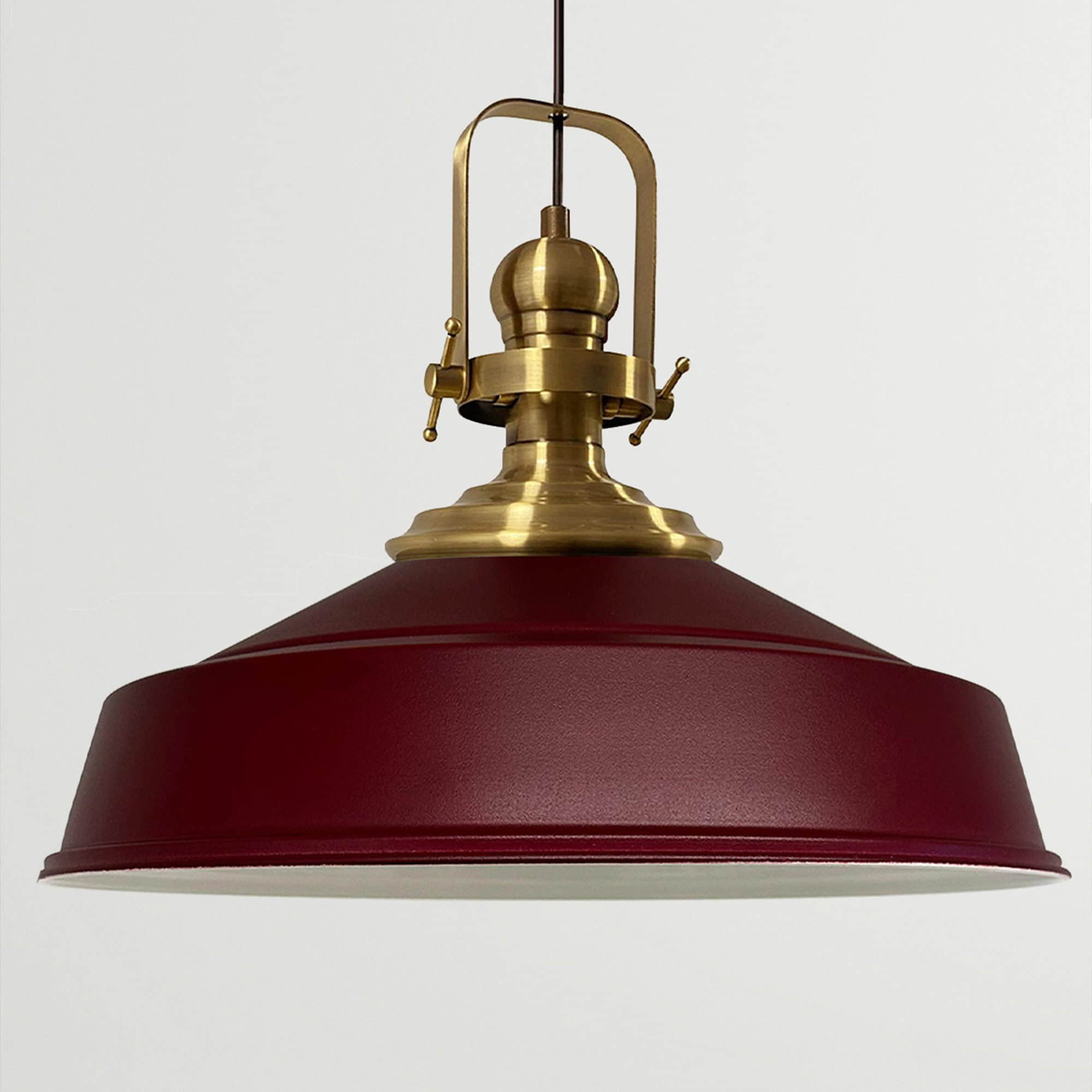 Bamyum Vintage Metal Pendant Light - 41cm E27 Hanging Lamp with Adjustable Cable, Dimmable (Bulb Not Included) - Copper/Gold Finish Bordeaux Lampen Bamyum