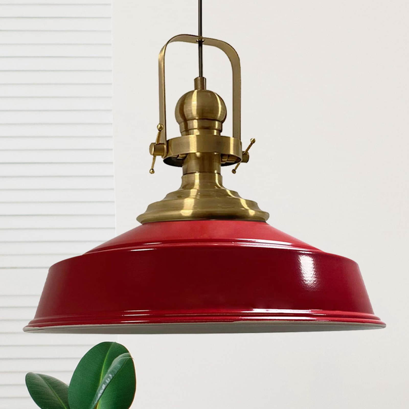 Bamyum Vintage Metal Pendant Light - 41cm E27 Hanging Lamp with Adjustable Cable, Dimmable (Bulb Not Included) - Copper/Gold Finish Rot Bamyum Lampen