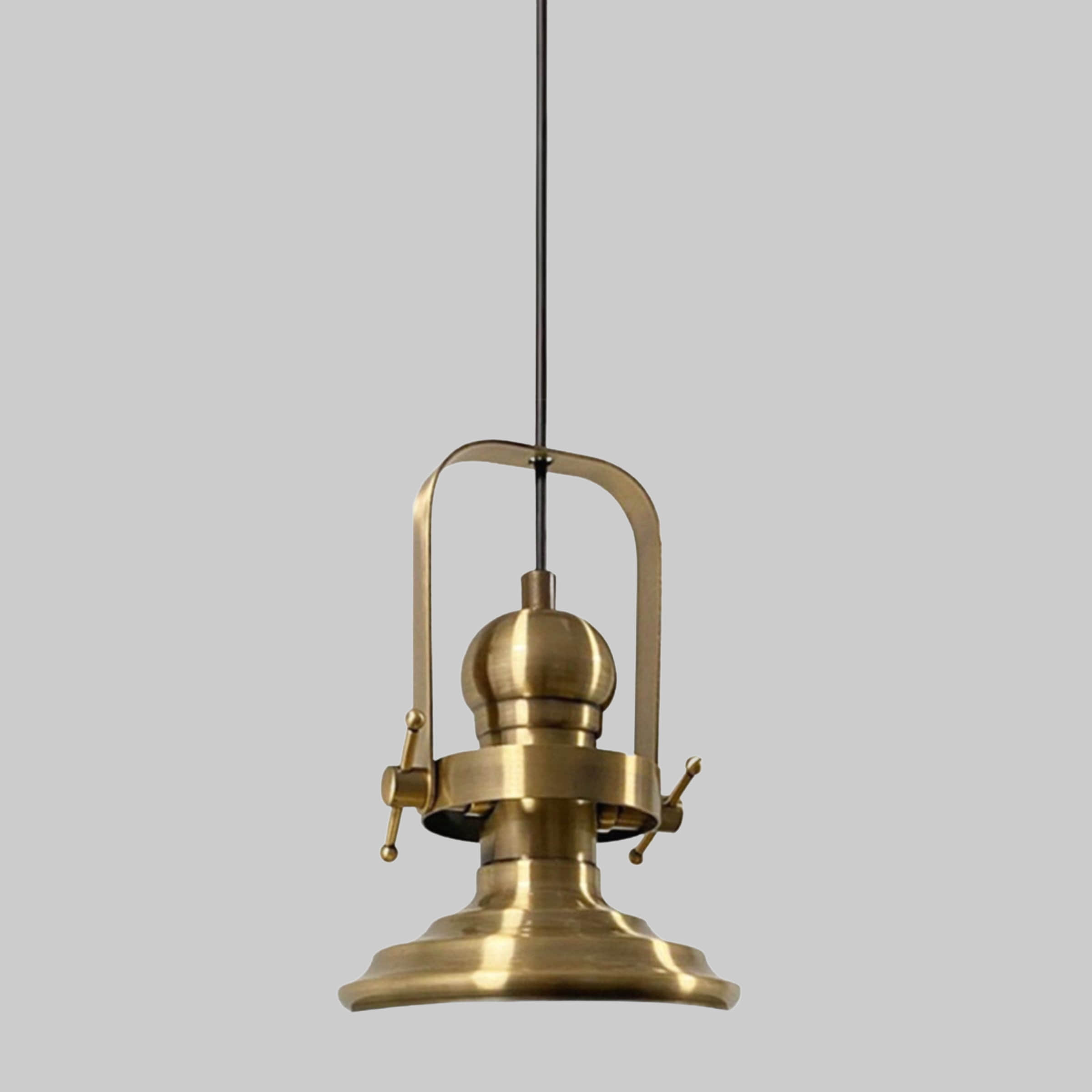 Bamyum Bamyum Vintage Metal Pendant Light - 41cm E27 Hanging Lamp with Adjustable Cable, Dimmable (Bulb Not Included) - Copper/Gold Finish Grau Lampen