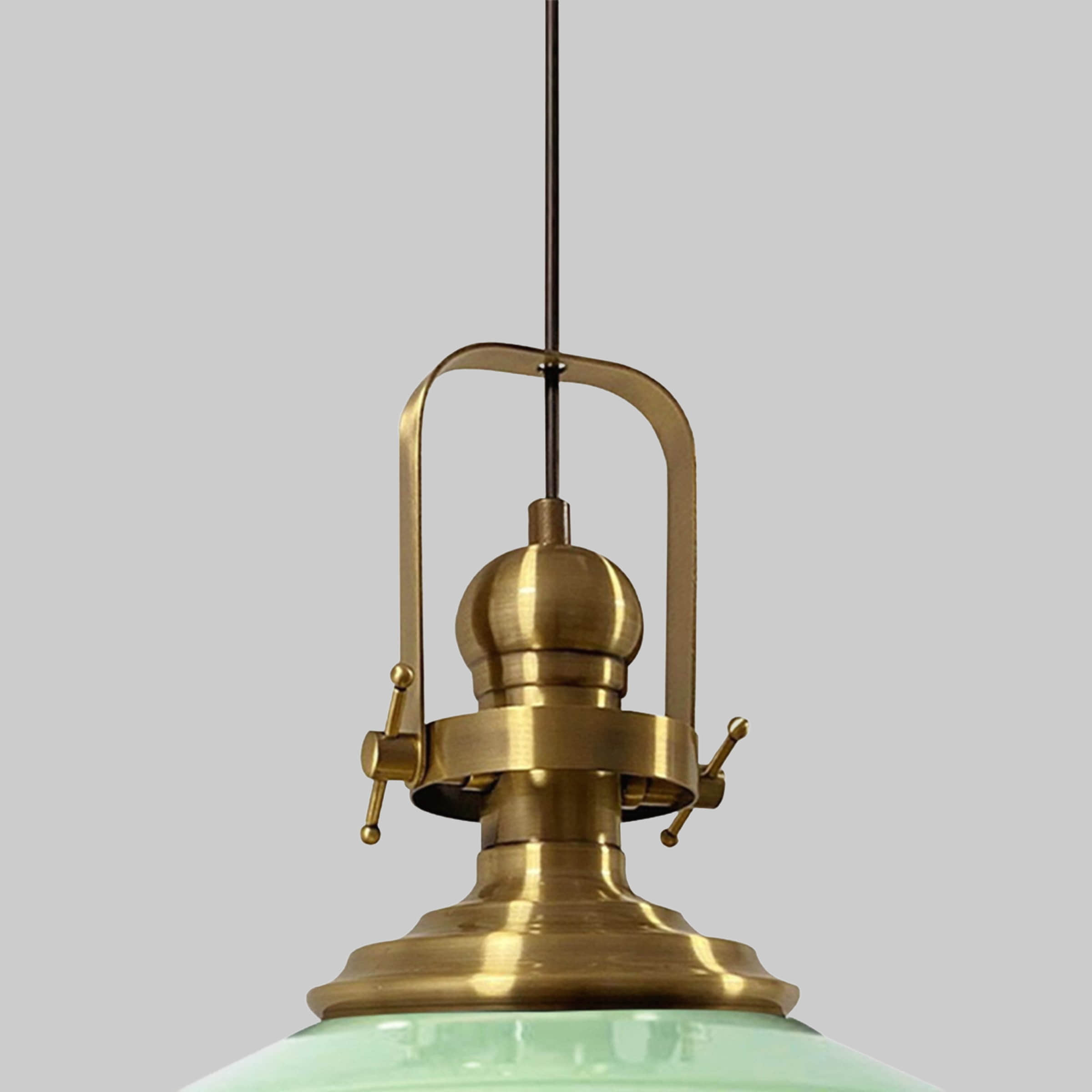 Bamyum Vintage Metal Pendant Light - 41cm E27 Hanging Lamp with Adjustable Cable, Dimmable (Bulb Not Included) - Copper/Gold Finish Minzgrün Bamyum Lampen