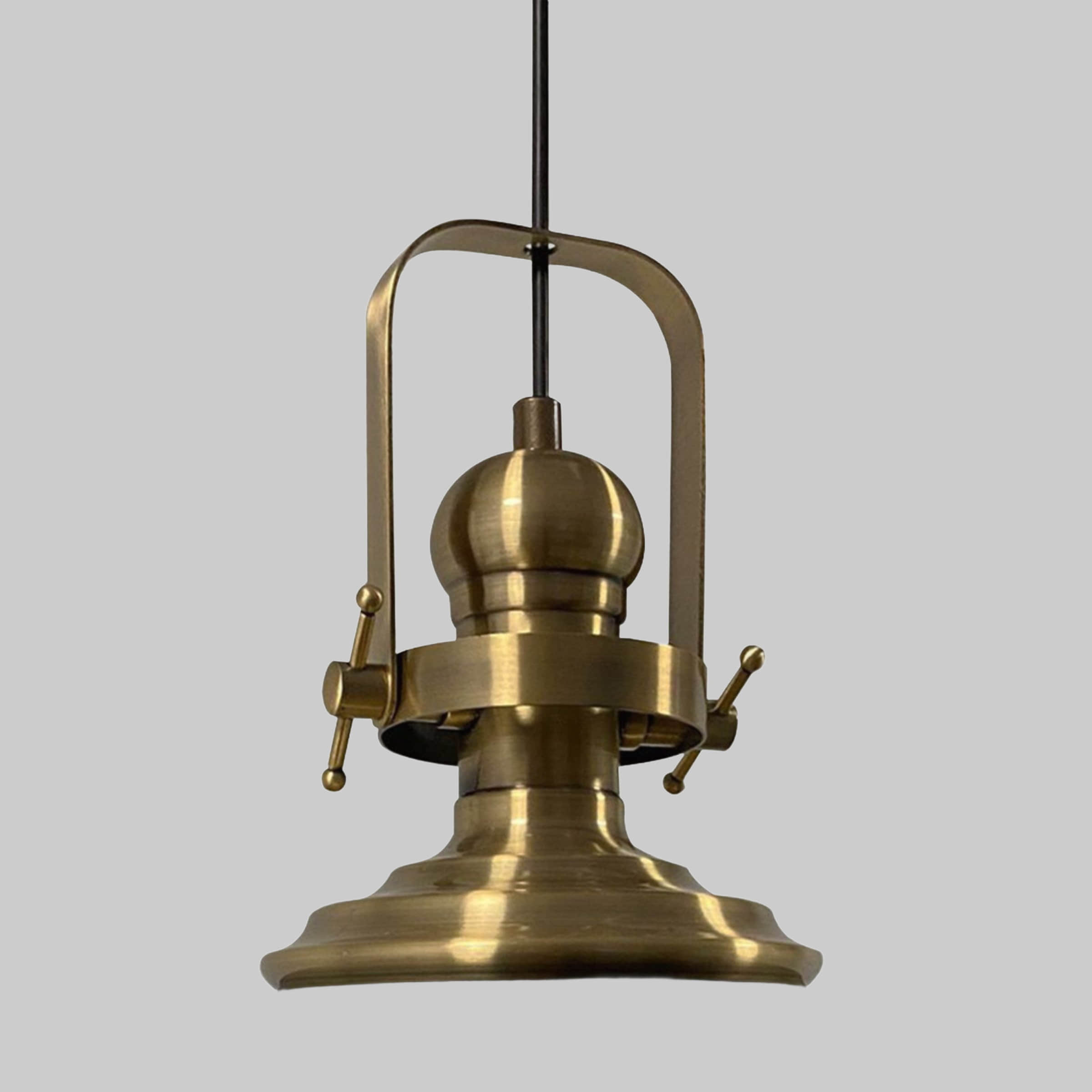 Bamyum Lampen Bamyum Vintage Metal Pendant Light - 41cm E27 Hanging Lamp with Adjustable Cable, Dimmable (Bulb Not Included) - Copper/Gold Finish Schwarz