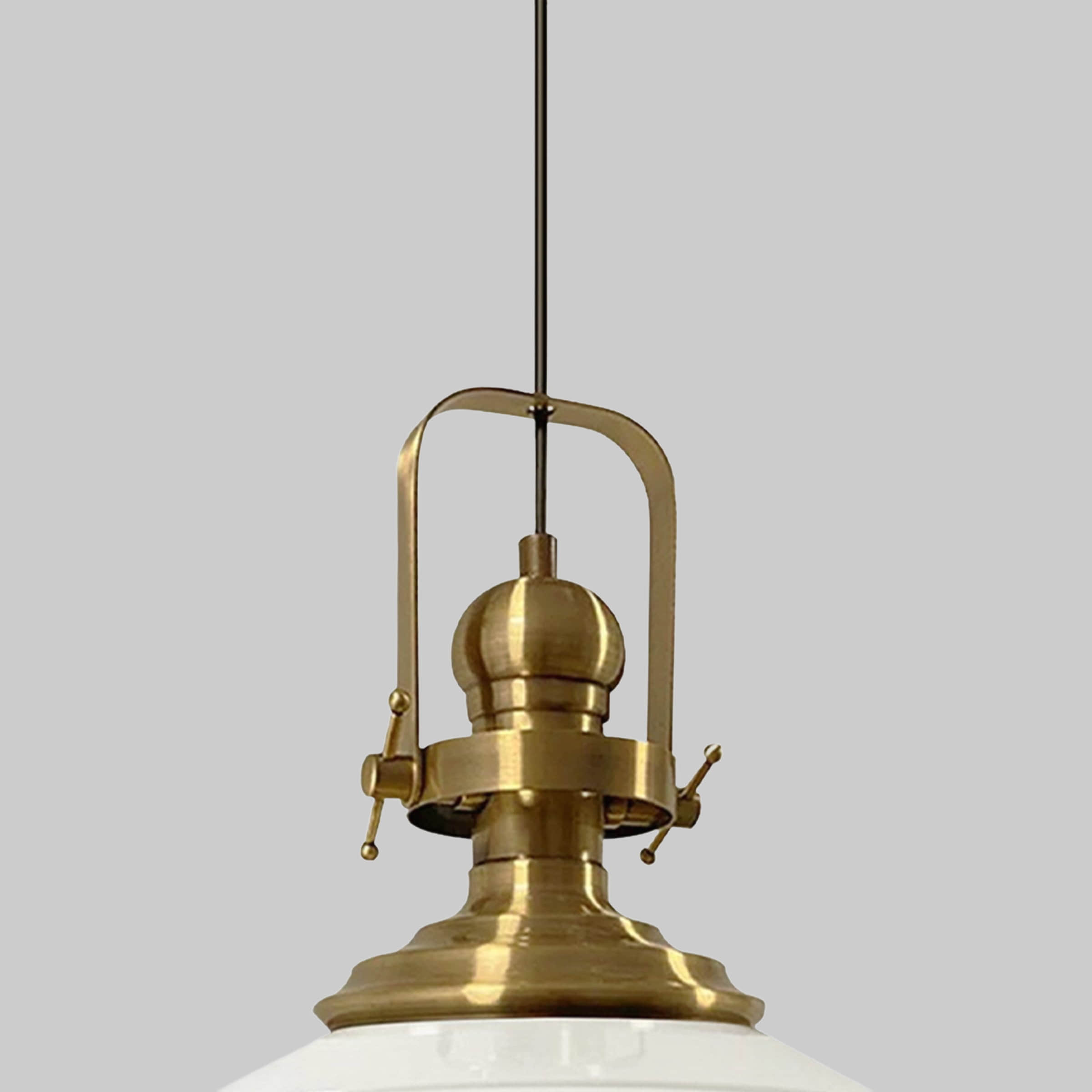 Bamyum Lampen Bamyum Vintage Metal Pendant Light - 41cm E27 Hanging Lamp with Adjustable Cable, Dimmable (Bulb Not Included) - Copper/Gold Finish Weiß