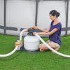 Bestway® Flowclear™ Sandfilteranlage 5.678 l/h (230 W) mit Zeitschaltuhr & ChemConnect™ | Für Pools bis 39.300 Liter | Inkl. 6-Wege-Ventil Bestway Garten & Balkon
