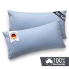 Blumtal Premium Jersey-Kissenbezug 2er-Set (40x80 cm) – 100% Baumwolle, OEKO-TEX® zertifiziert, 12 Farben, superweich & atmungsaktiv Hellblau Blumtal Kissen