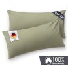Blumtal Blumtal Premium Jersey-Kissenbezug 2er-Set (40x80 cm) – 100% Baumwolle, OEKO-TEX® zertifiziert, 12 Farben, superweich & atmungsaktiv Olivgrün Kissen