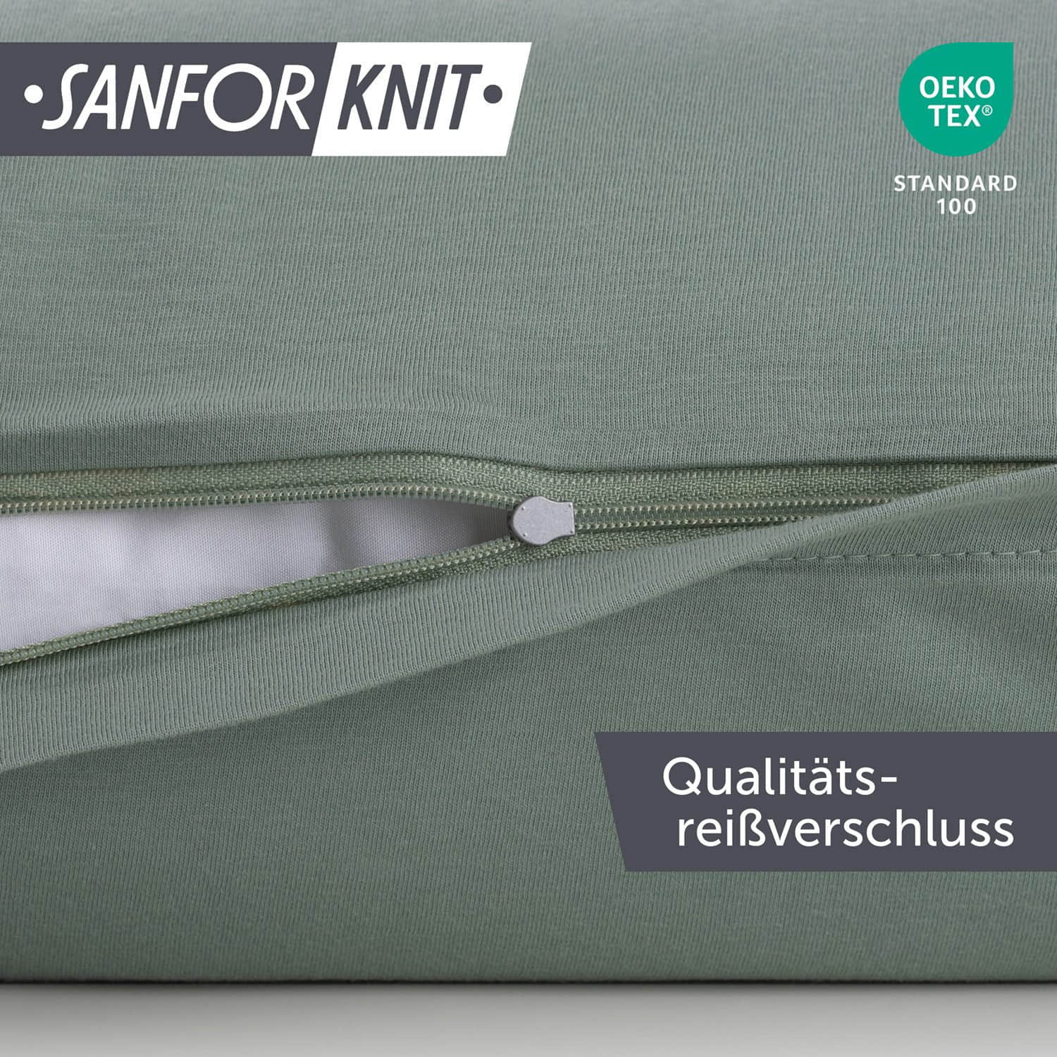 Kissen Blumtal Blumtal Premium Jersey-Kissenbezug 2er-Set (40x80 cm) – 100% Baumwolle, OEKO-TEX® zertifiziert, 12 Farben, superweich & atmungsaktiv Sommergrün