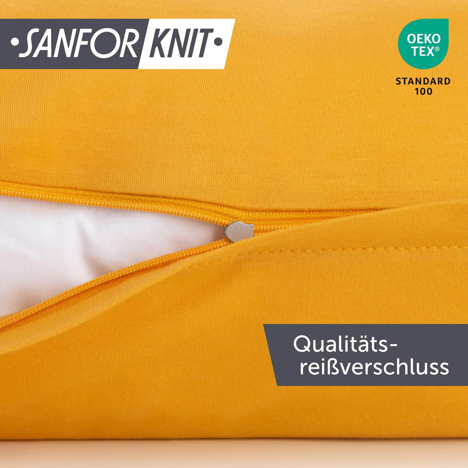 Kissen Blumtal Blumtal Premium Jersey-Kissenbezug 2er-Set (40x80 cm) – 100% Baumwolle, OEKO-TEX® zertifiziert, 12 Farben, superweich & atmungsaktiv Sunflower