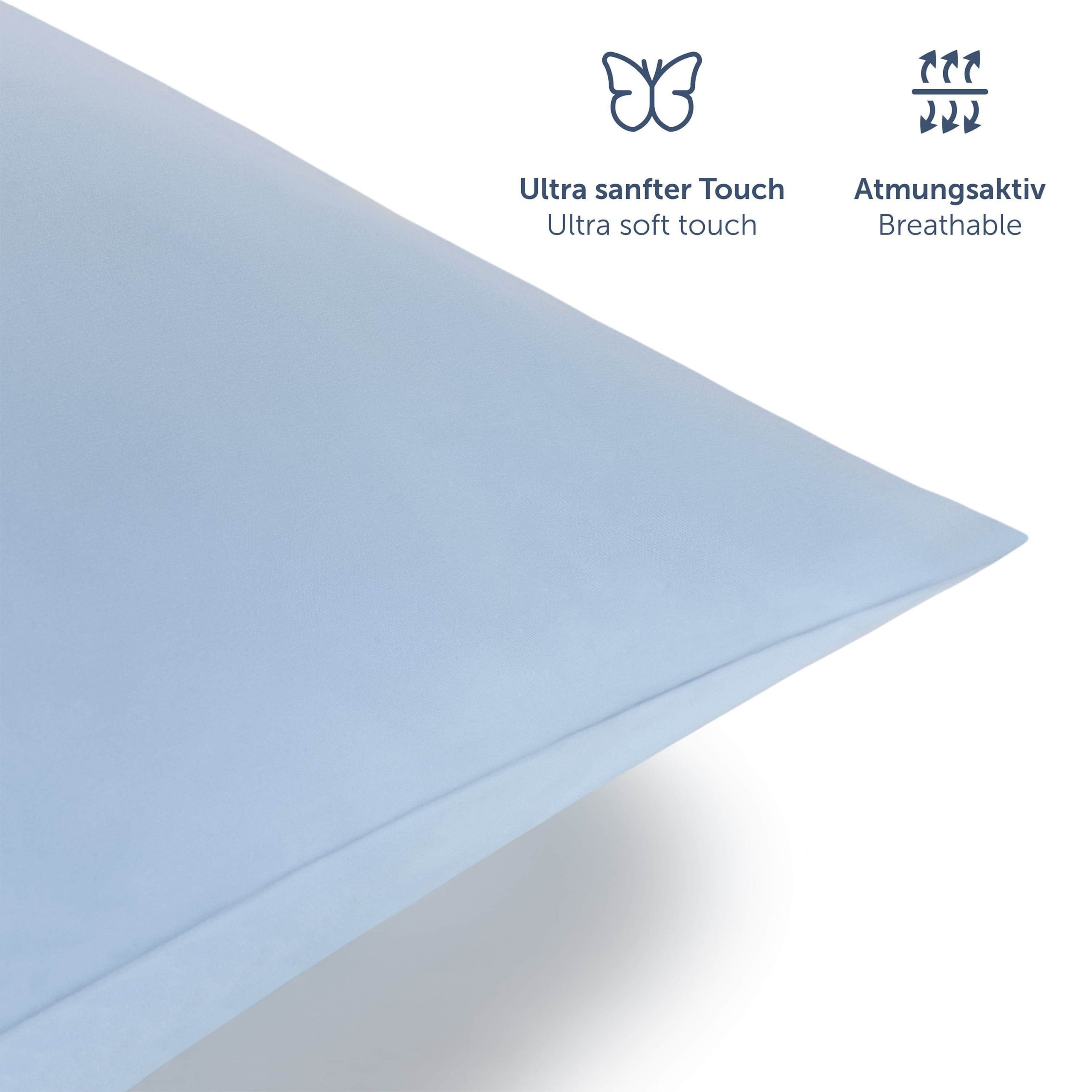 Blumtal Bettwäsche Blumtal Premium Microfiber Bedding Set | OEKO-TEX® Certified 100% Polyester | Wrinkle & Fade Resistant | Complete Sheet Sets with Pillowcases Hellblau
