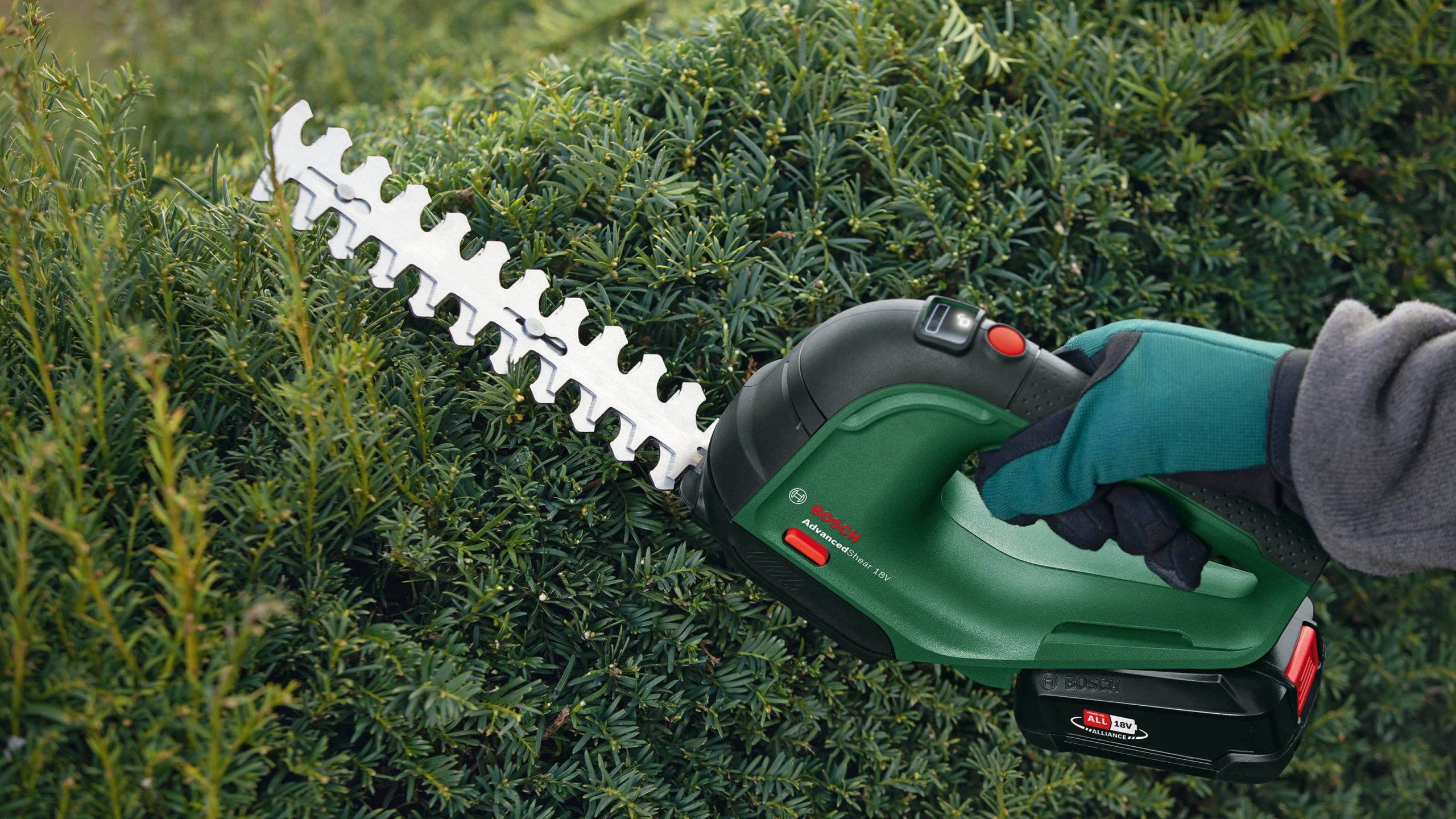 Bosch Home \u0026 Garden Garten & Balkon Bosch AdvancedShear 18V-10 Cordless Grass & Shrub Shear | 20mm Cutting | 85min Runtime | Anti-Block System | Battery Not Included