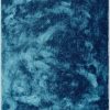 Bruno Banani LM Dana Hochflor-Teppich | 30 mm Florhöhe | Weiche Mikrofaser | Rechteckig 160x230 cm | Uni-Farben | Für Wohnzimmer & Schlafzimmer blau Teppiche Bruno Banani