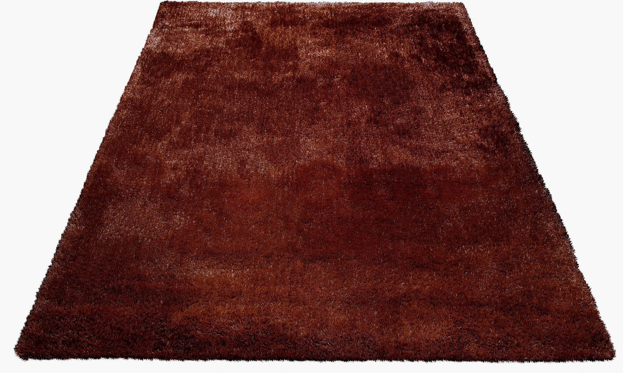 Bruno Banani LM Dana Hochflor-Teppich | 30 mm Florhöhe | Weiche Mikrofaser | Rechteckig 160x230 cm | Uni-Farben | Für Wohnzimmer & Schlafzimmer rostbraun Teppiche Bruno Banani