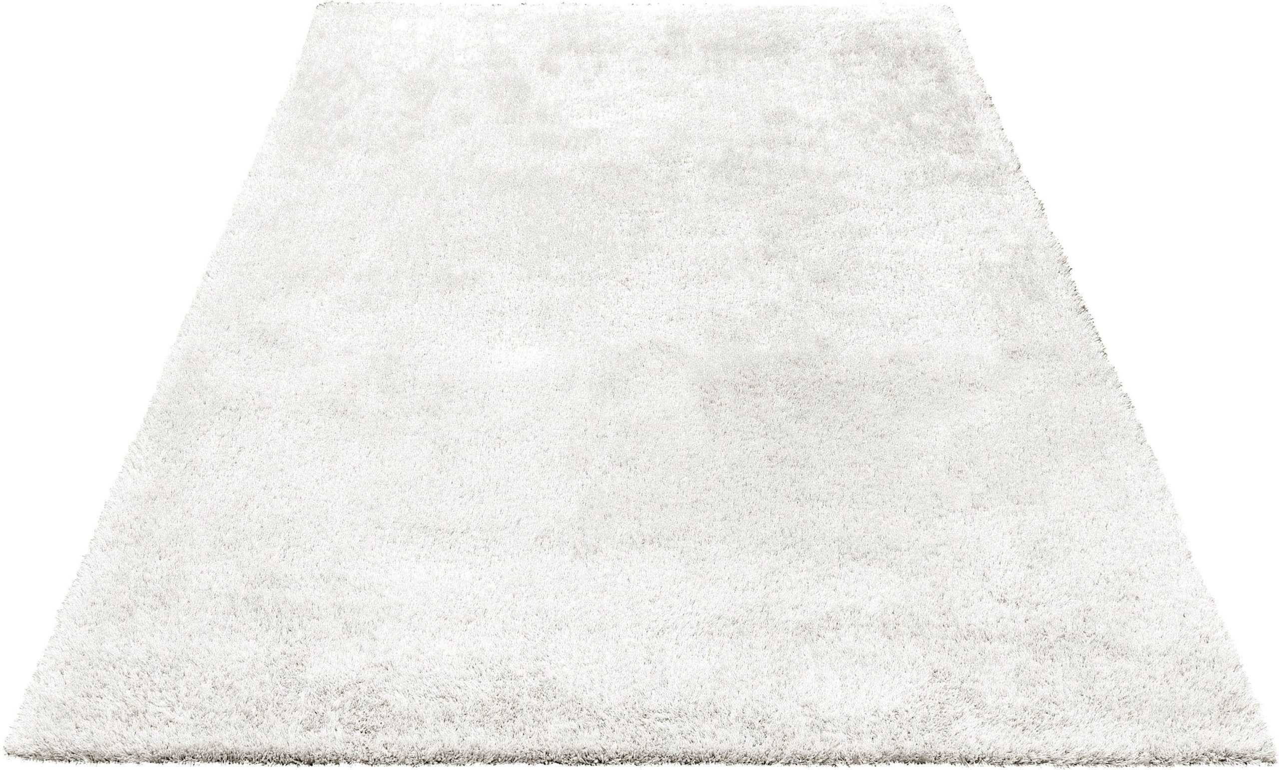 Bruno Banani Bruno Banani LM Dana Hochflor-Teppich | 30 mm Florhöhe | Weiche Mikrofaser | Rechteckig 160x230 cm | Uni-Farben | Für Wohnzimmer & Schlafzimmer weiß Teppiche