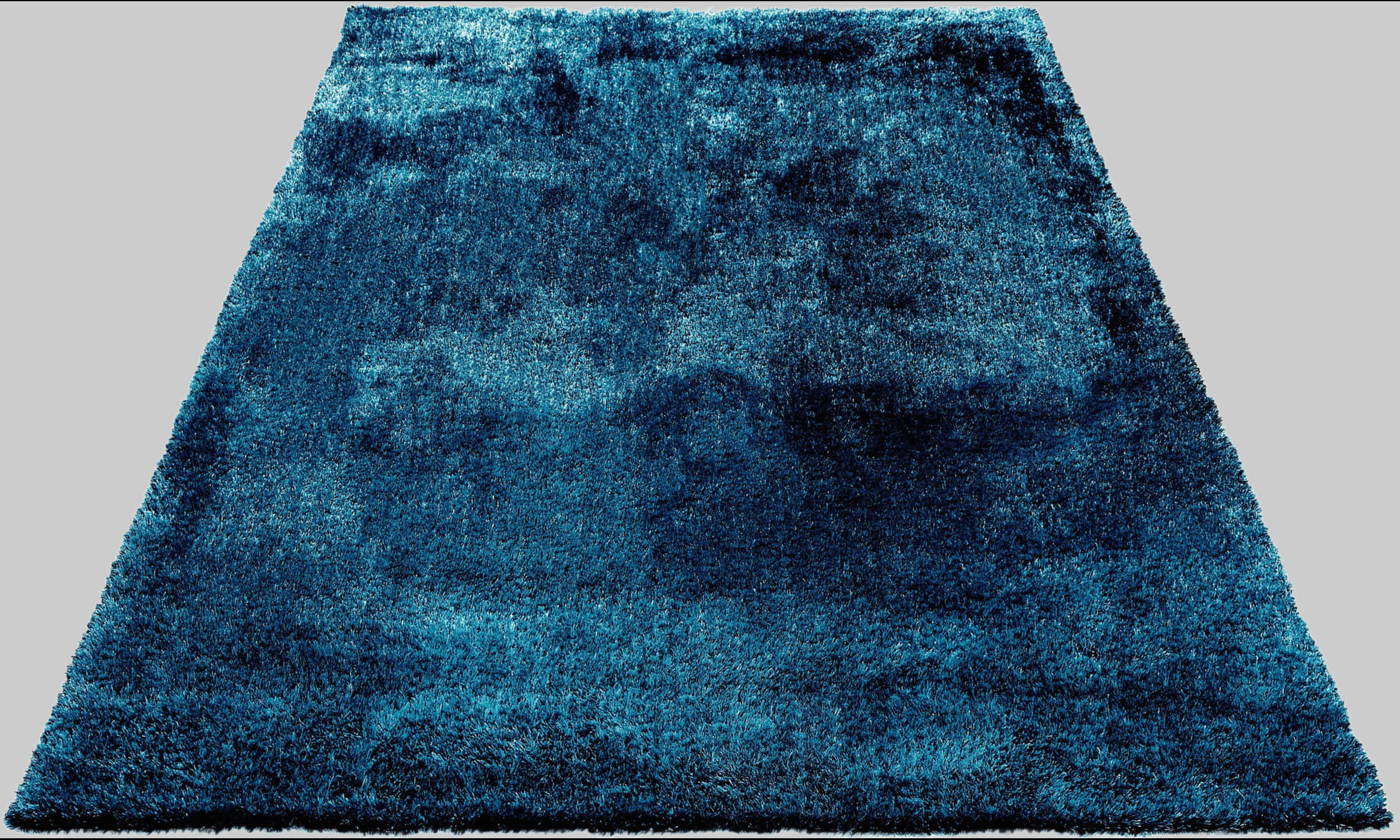 Bruno Banani LM Dana Hochflor-Teppich | 30 mm Florhöhe | Weiche Mikrofaser | Rechteckig 160x230 cm | Uni-Farben | Für Wohnzimmer & Schlafzimmer blau Teppiche Bruno Banani