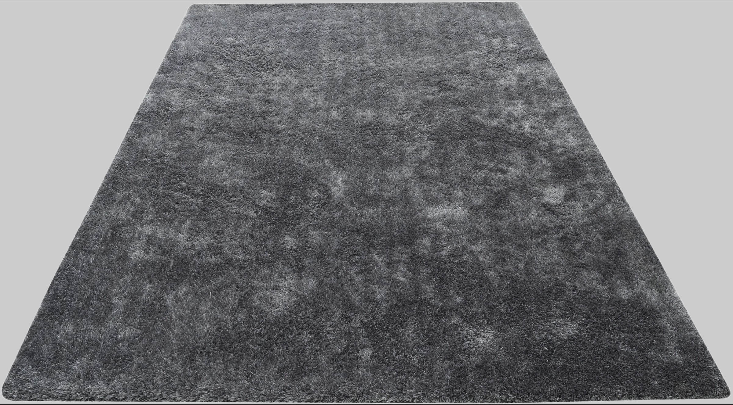Bruno Banani LM Dana Hochflor-Teppich | 30 mm Florhöhe | Weiche Mikrofaser | Rechteckig 160x230 cm | Uni-Farben | Für Wohnzimmer & Schlafzimmer grau Teppiche Bruno Banani
