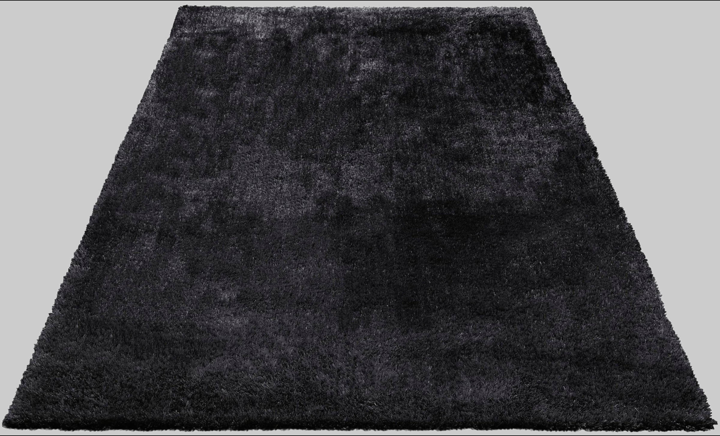 Bruno Banani LM Dana Hochflor-Teppich | 30 mm Florhöhe | Weiche Mikrofaser | Rechteckig 160x230 cm | Uni-Farben | Für Wohnzimmer & Schlafzimmer schwarz Bruno Banani Teppiche