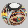 Casa Moro Dekoration Casa Moro Anandra Hand-Painted Wooden Tea Light Holders - Authentic Indian Design Home Decor (3-Piece Set) - Unique Ramadan, Meditation & Boho Chic Decor