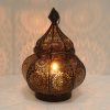 Casa Moro Orientalische Laterne Abir 30cm - Handgefertigtes Ramadan Windlicht aus Metall | Schwarz-Gold | Für Innen & Außen | Hängend/Stehend | Marokkanische Tischlaterne LN2040 Casa Moro Dekoration