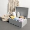 Creative Deco Creative Deco Holzkiste mit Deckel | Große Aufbewahrungsbox 30x20x14 cm | Massivholz Erinnerungskiste für Baby, Wein, Werkzeuge & Deko Grau Aufbewahrung